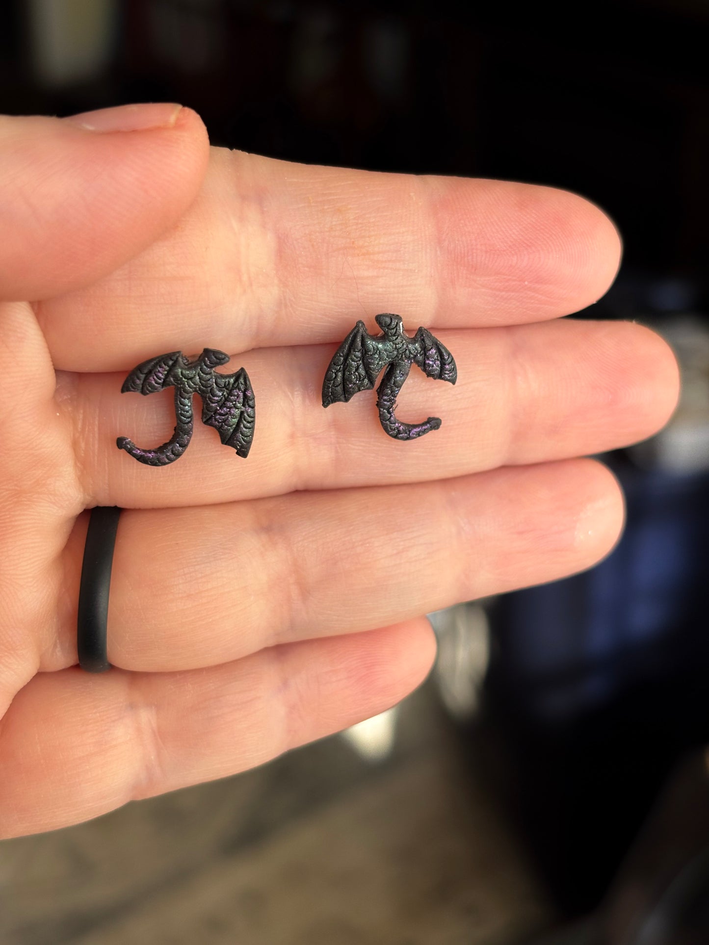 Dragon studs in 3 colors