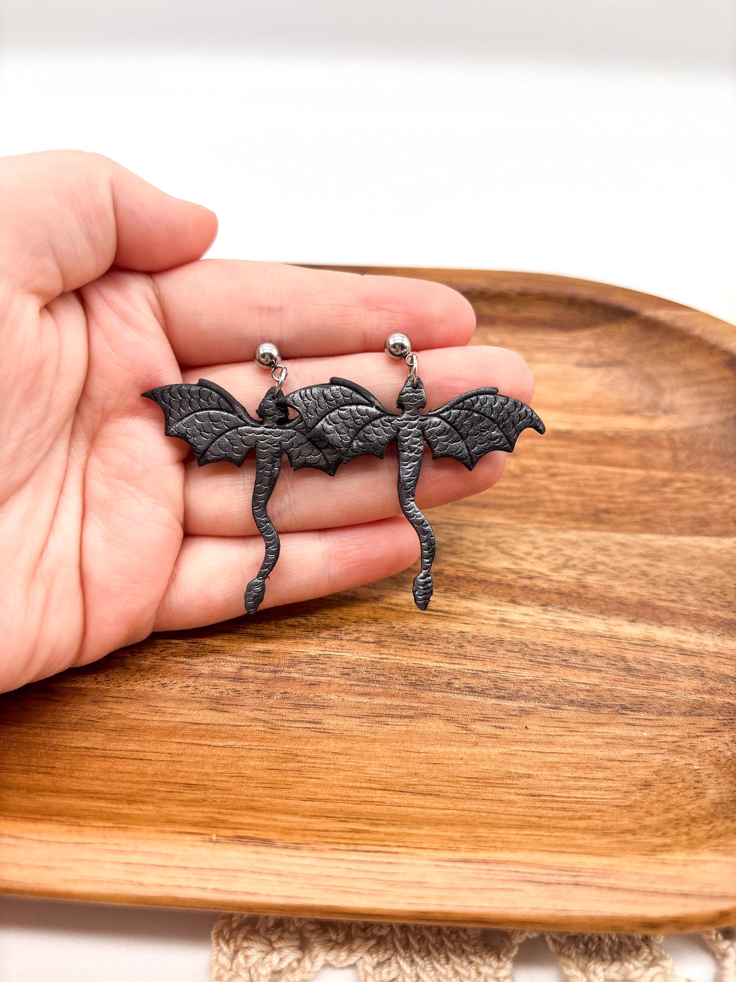 Dragon dangles in 2 colors