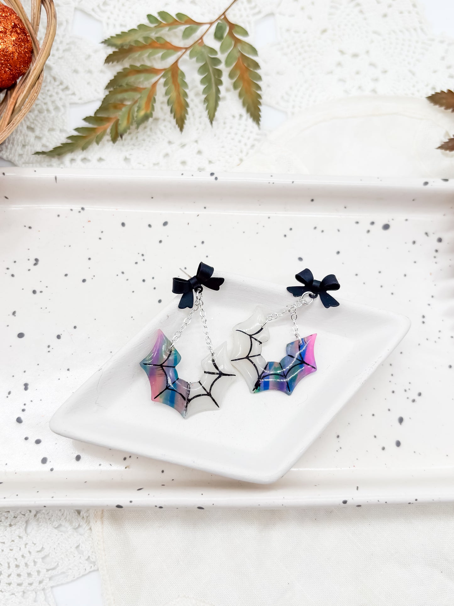 Wednesday inspired dangles and studs