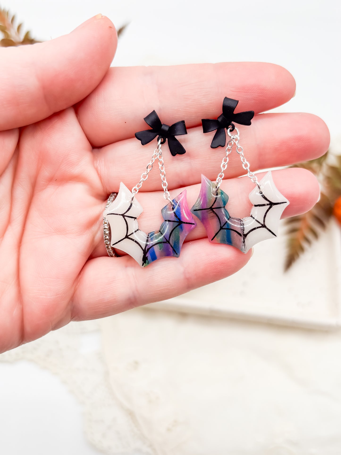 Wednesday inspired dangles and studs
