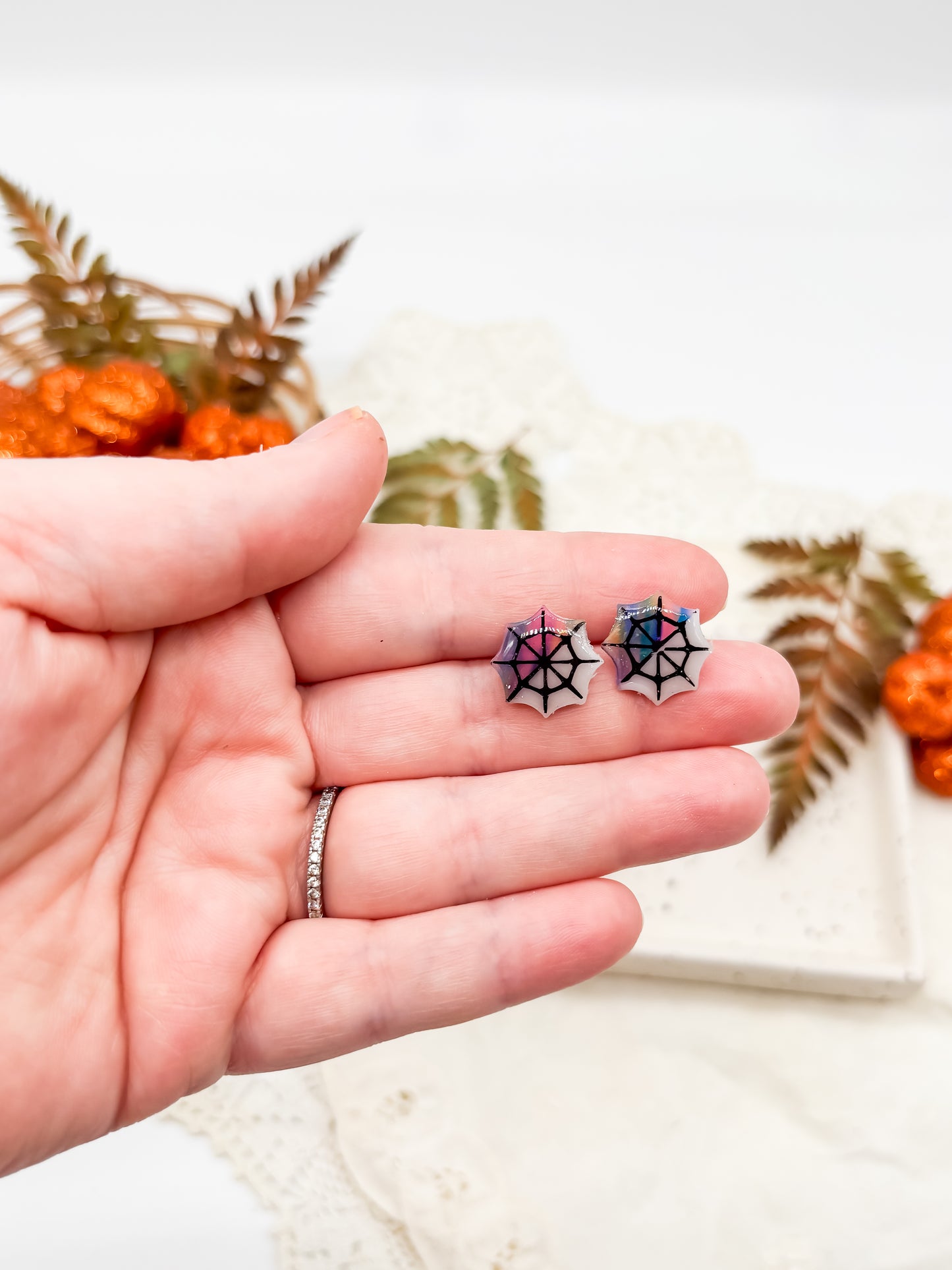 Wednesday inspired dangles and studs