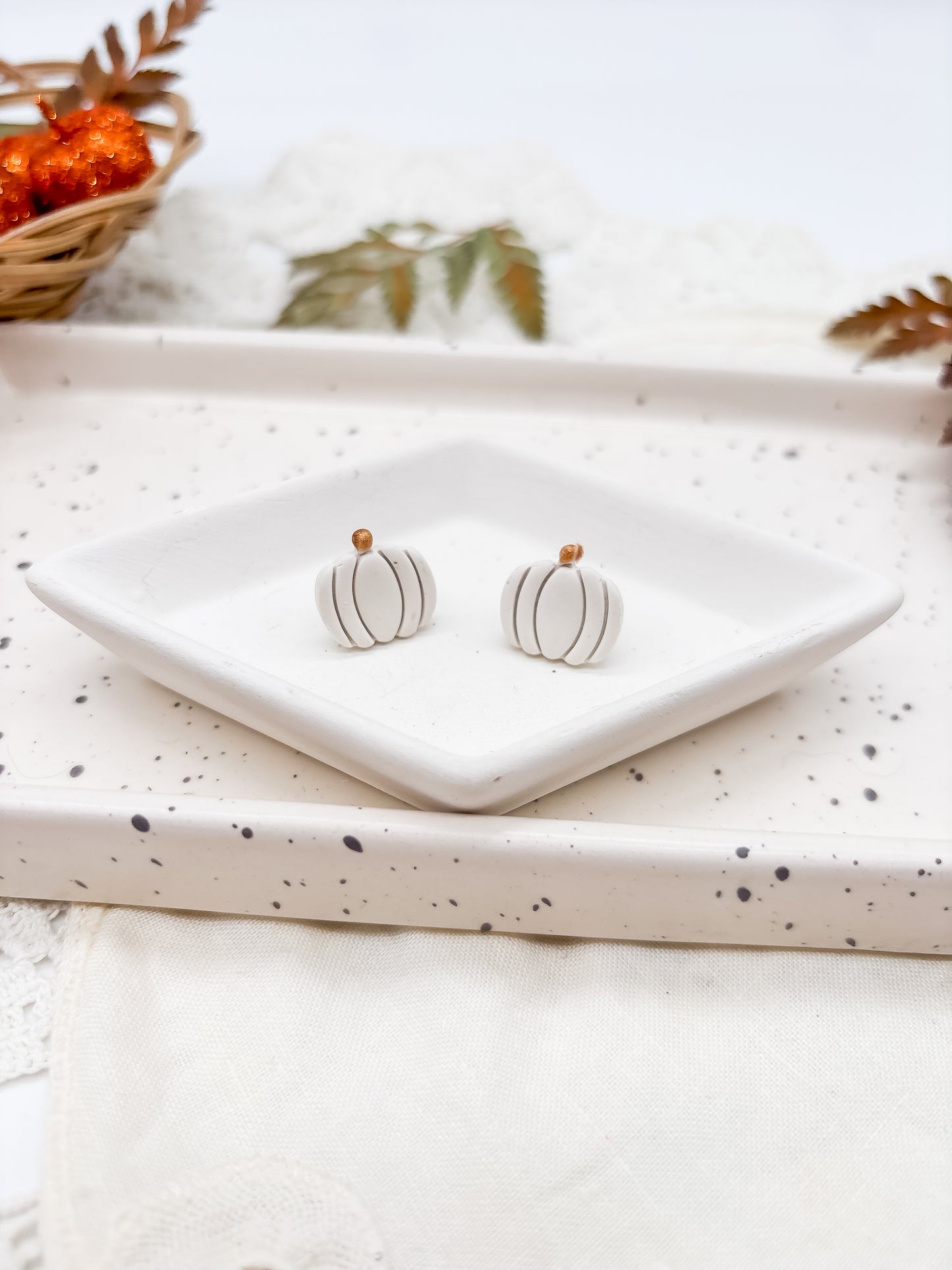 Pumpkin studs in 2 colors