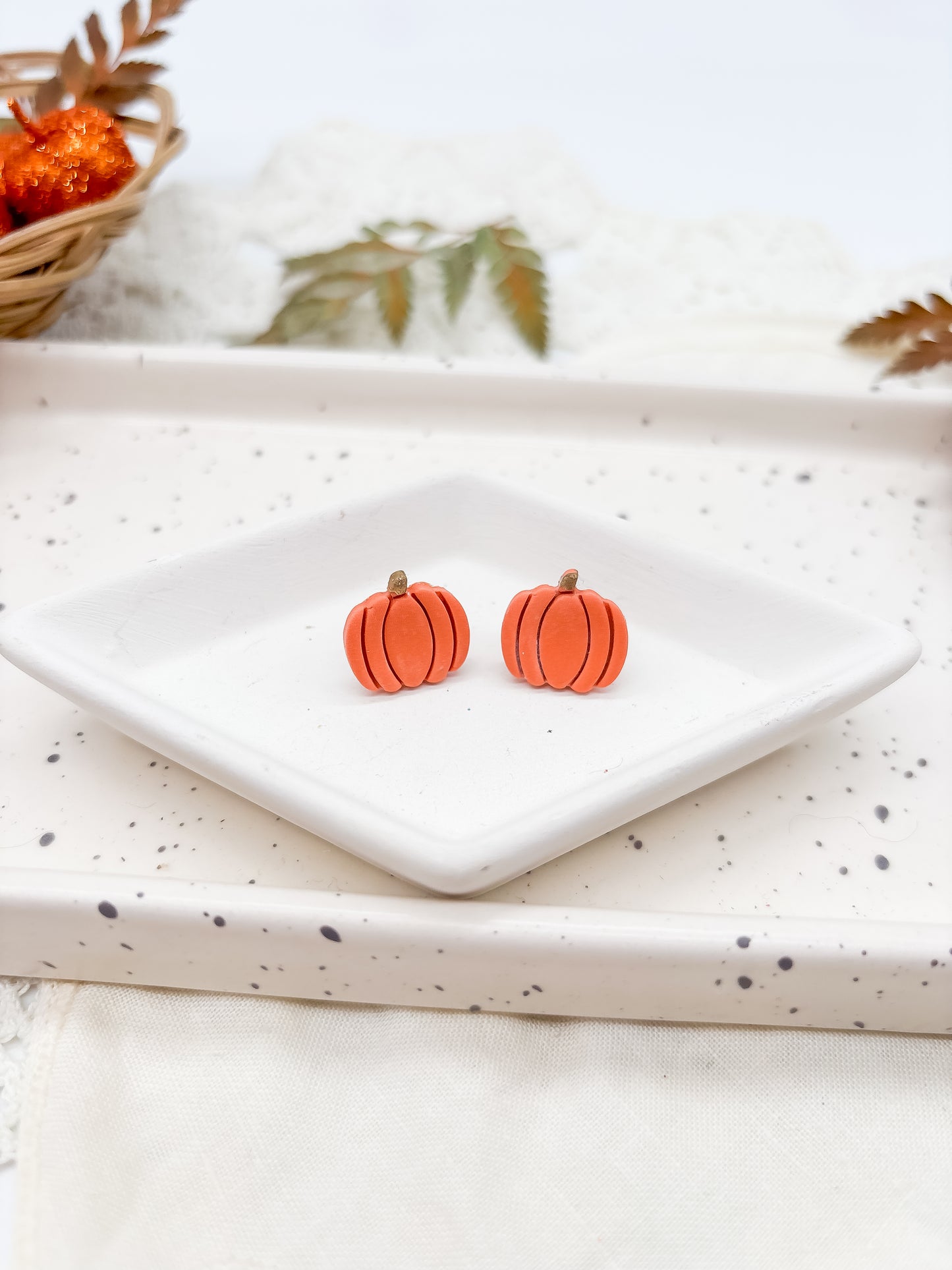 Pumpkin studs in 2 colors
