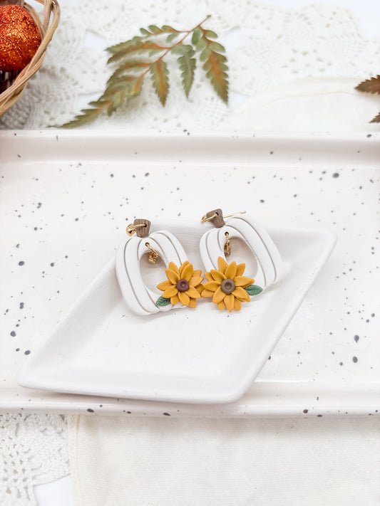 White pumpkin with cut out