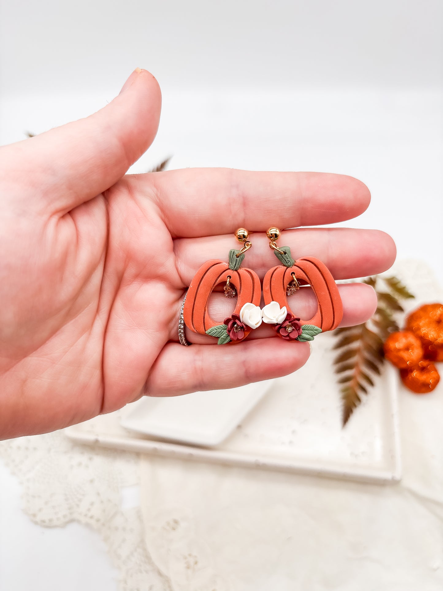 Orange pumpkin with cut out