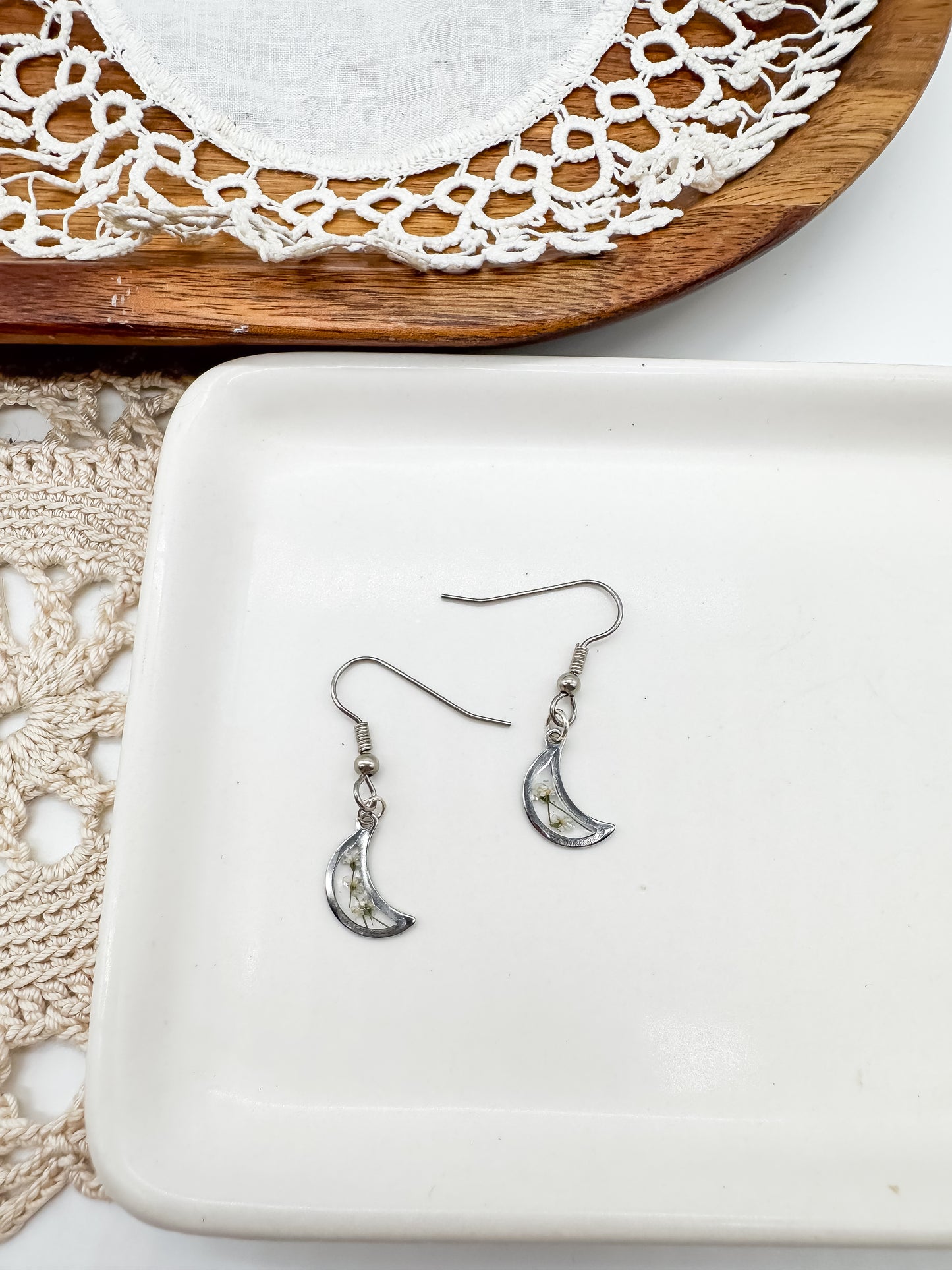 Dainty moon dangles