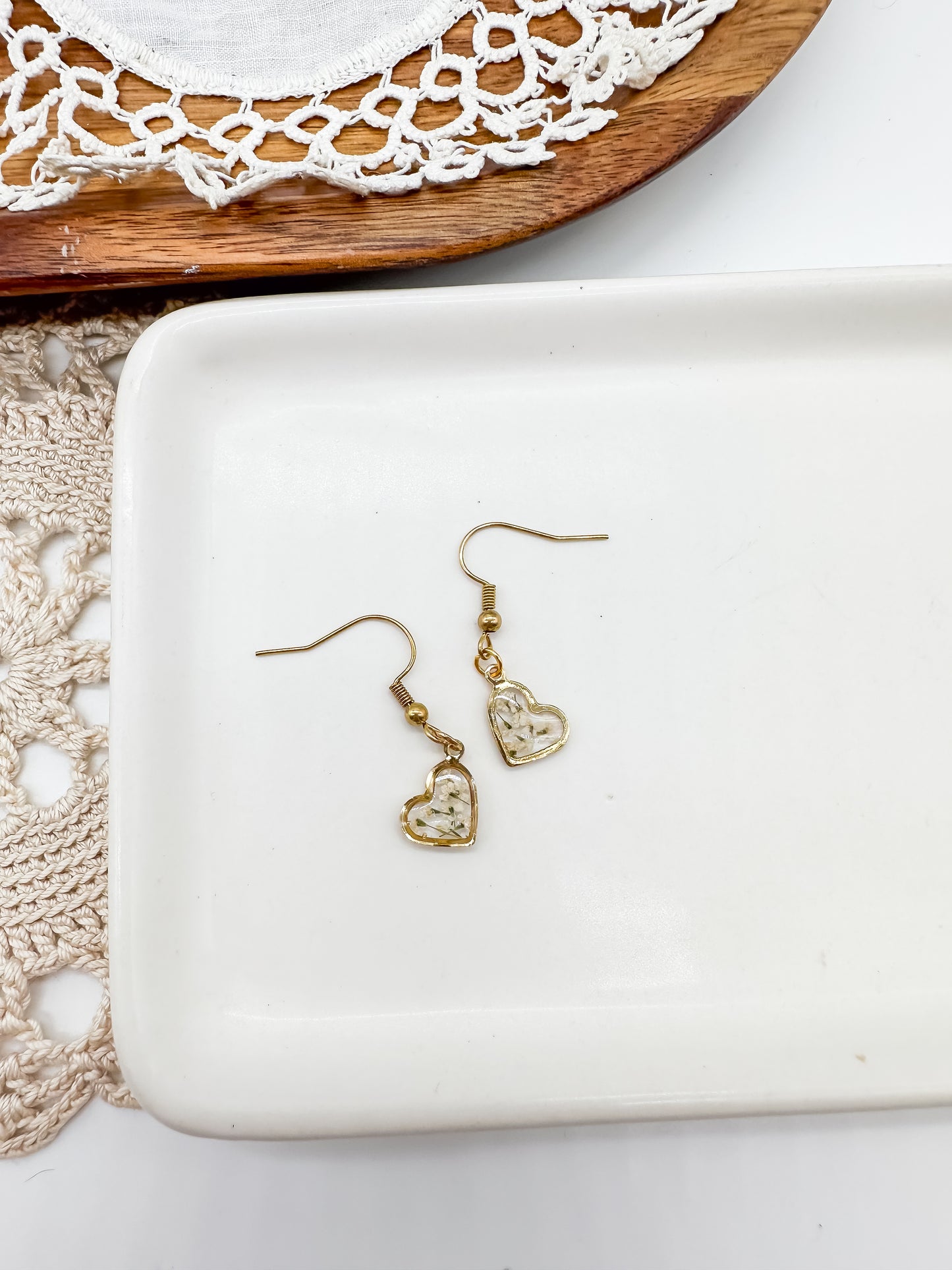 Dainty heart dangles