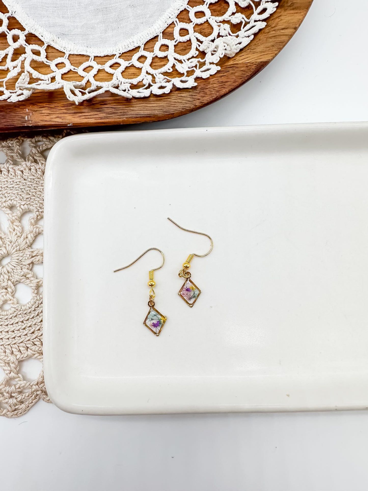 Dainty diamond dangles