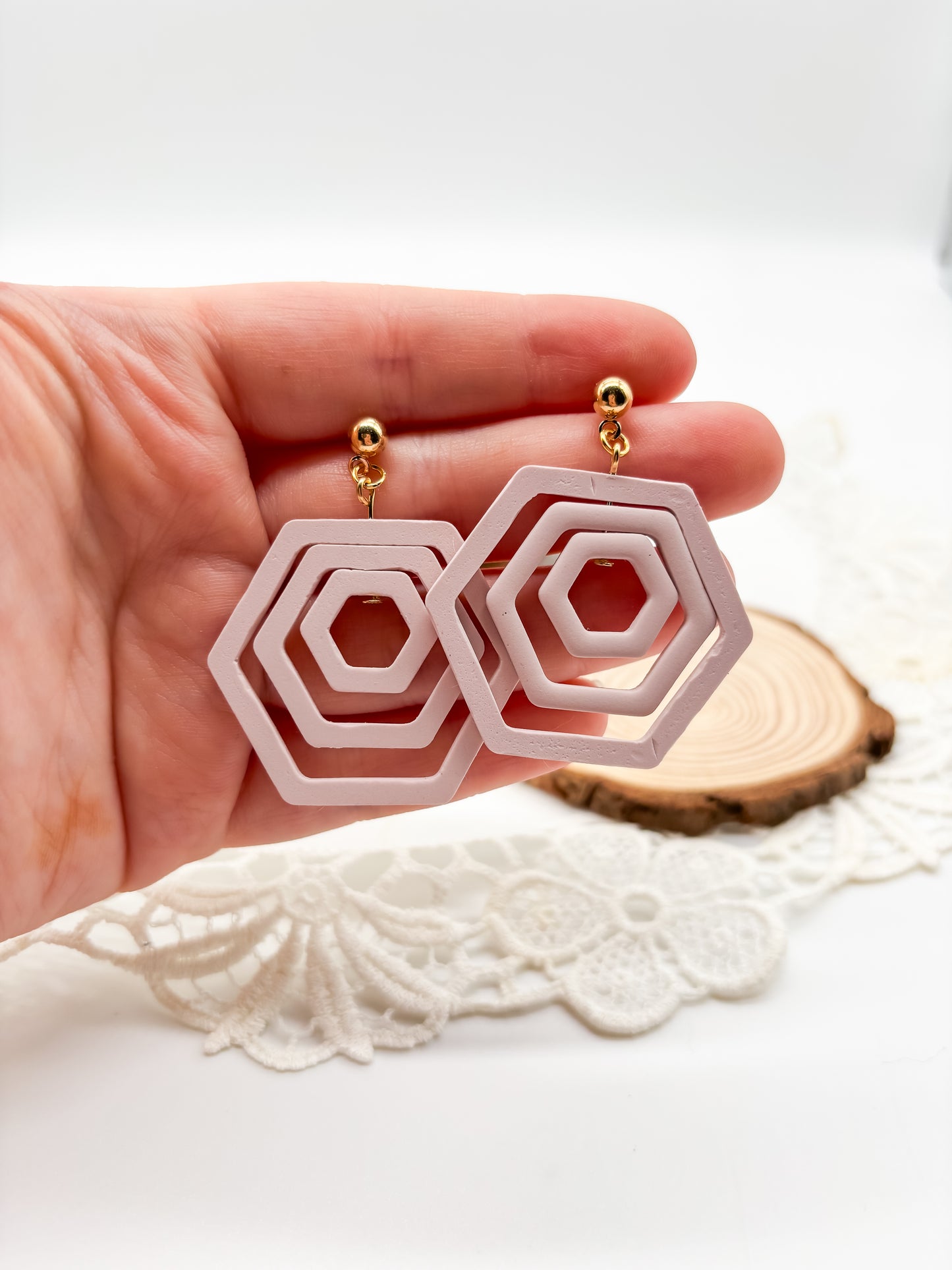 Hexagon spinners in lavender