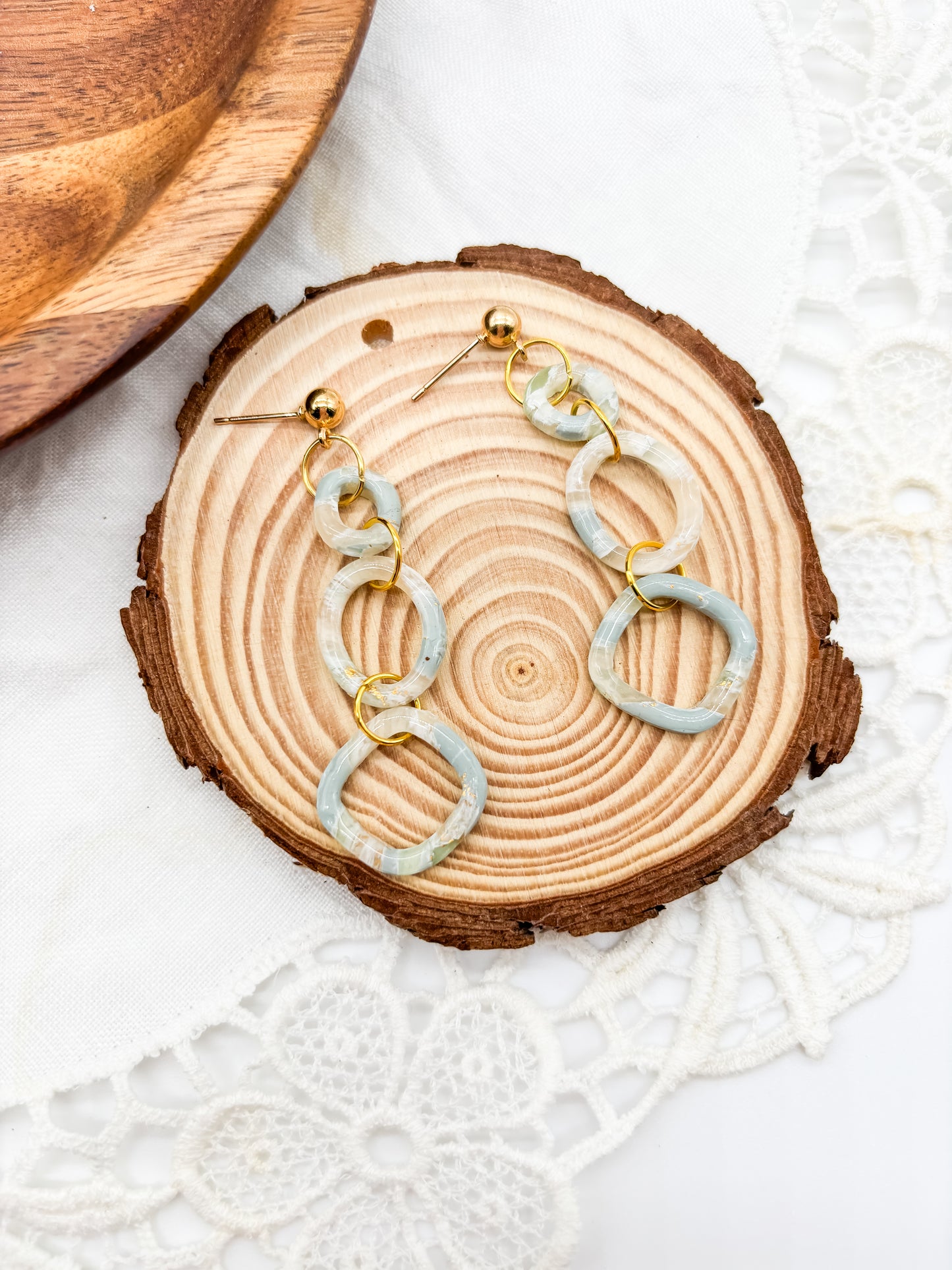 Faux jade dangle