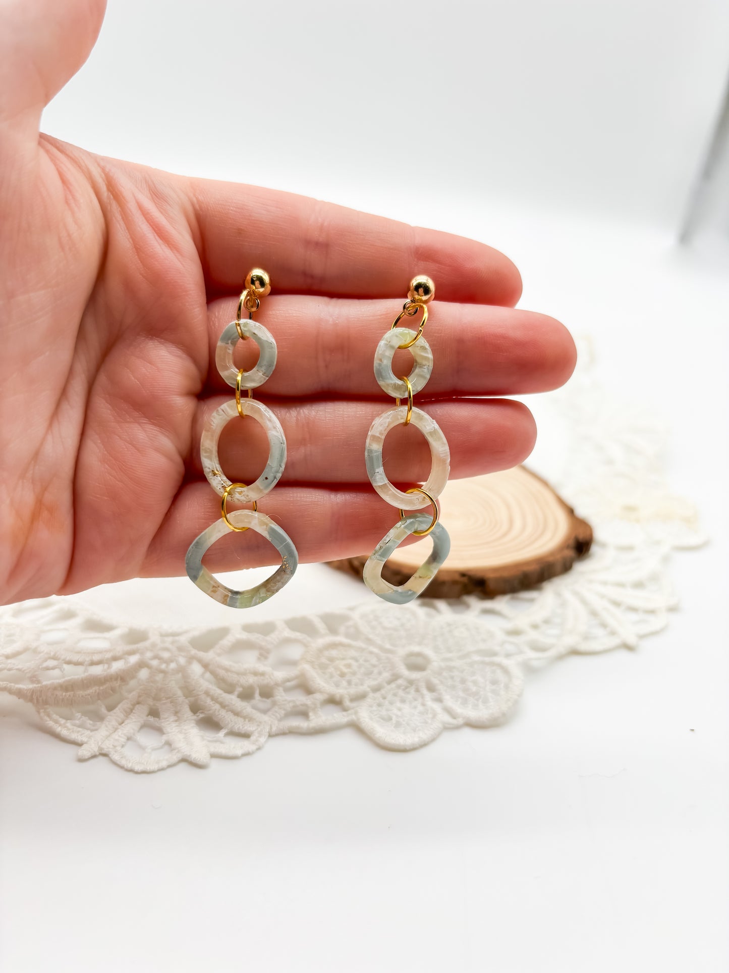 Faux jade dangle