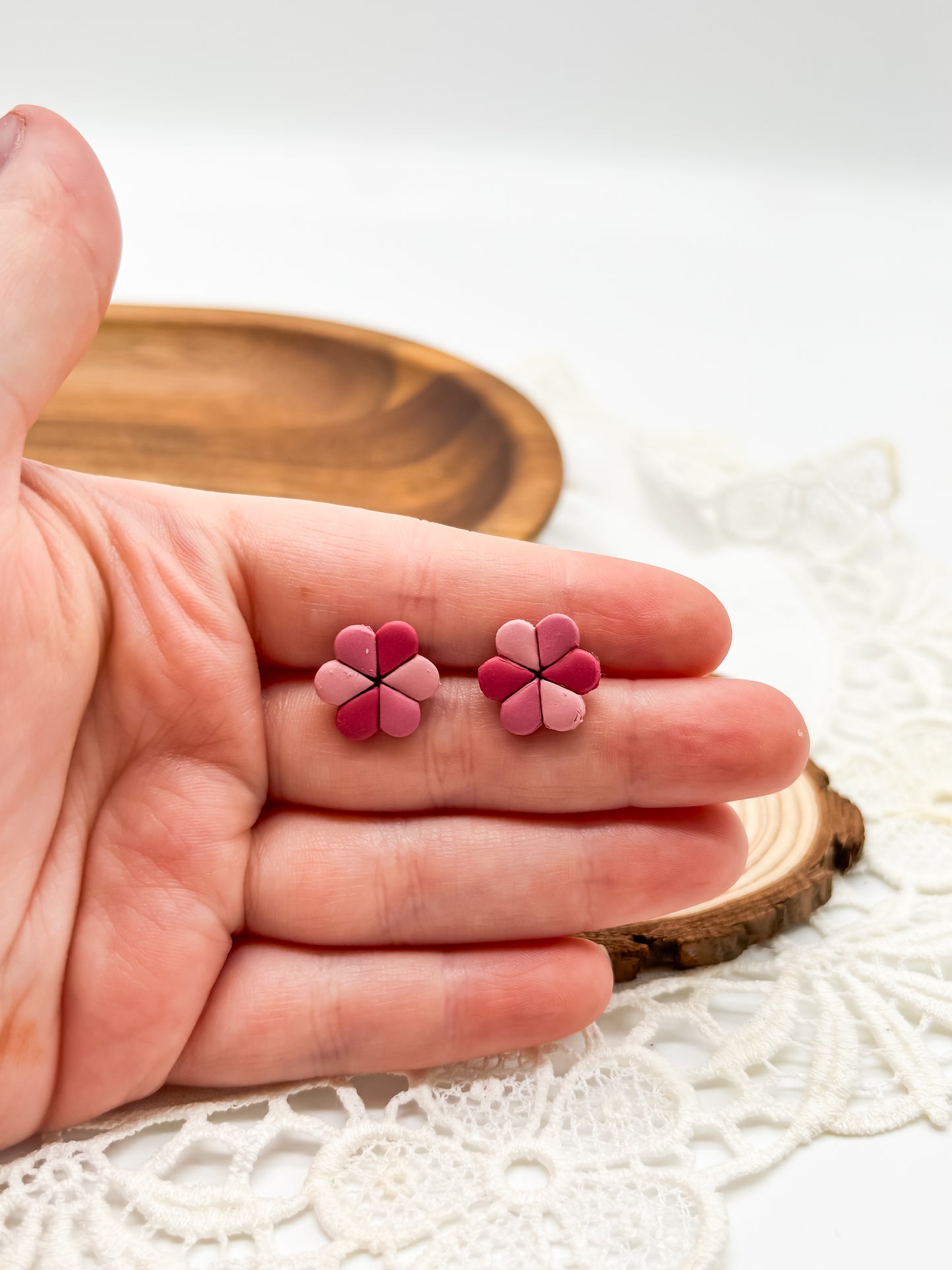 Multi color Flower studs