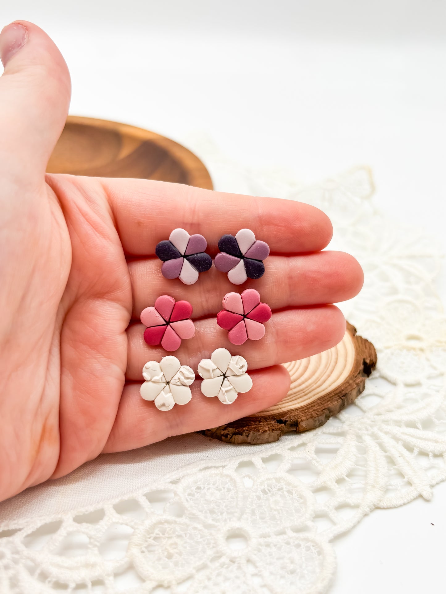 Multi color Flower studs