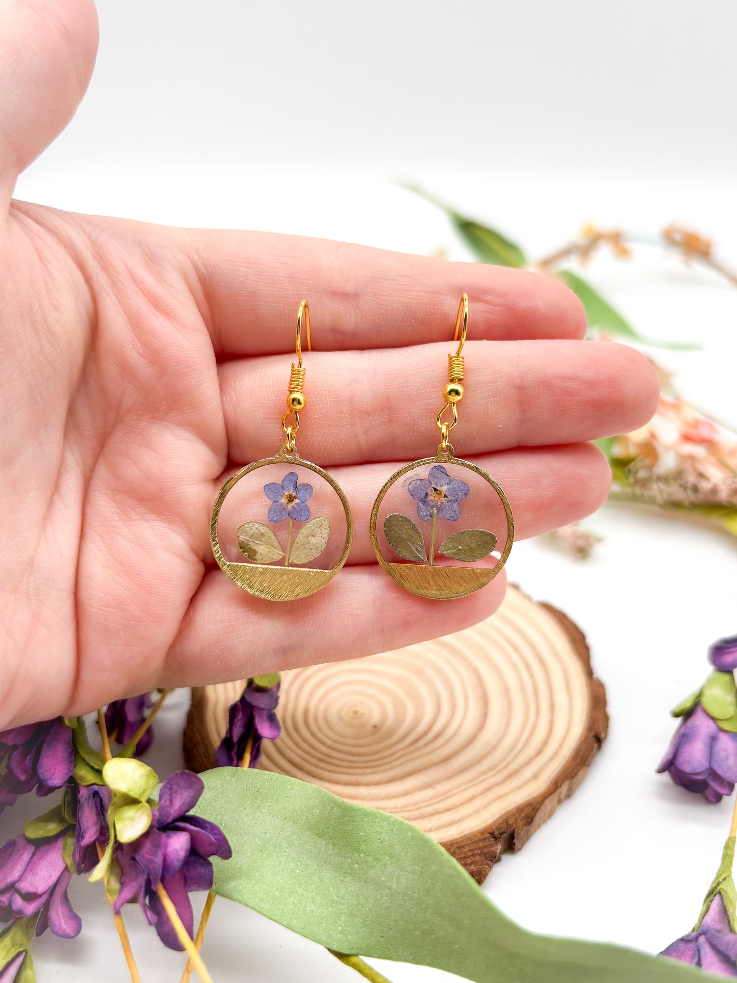 Forget me not earrings
