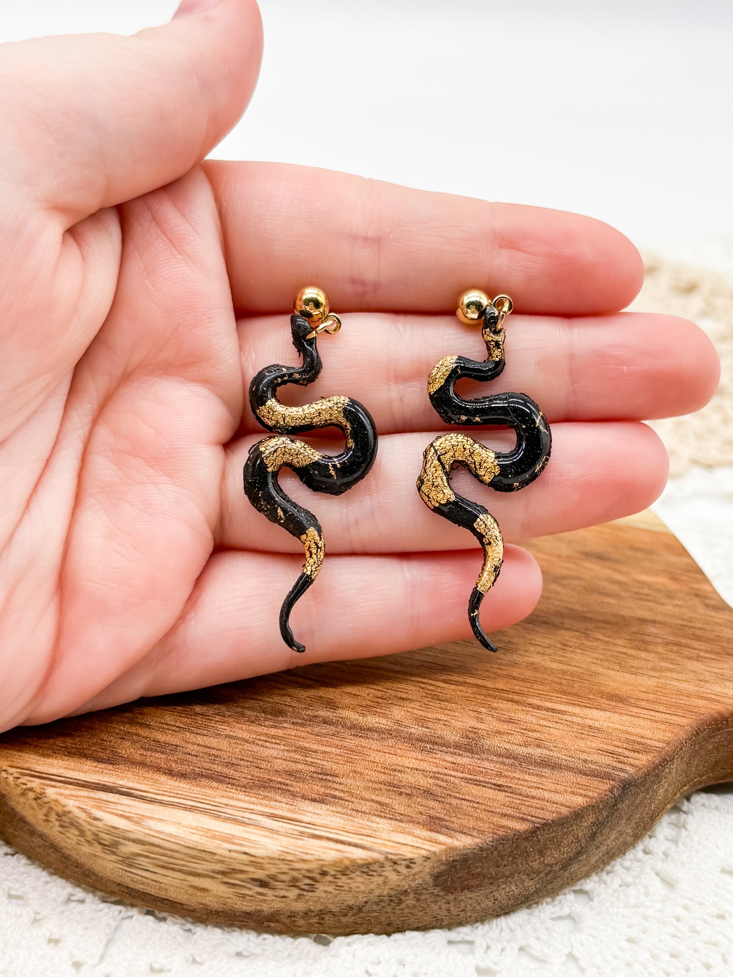 Snake earrings