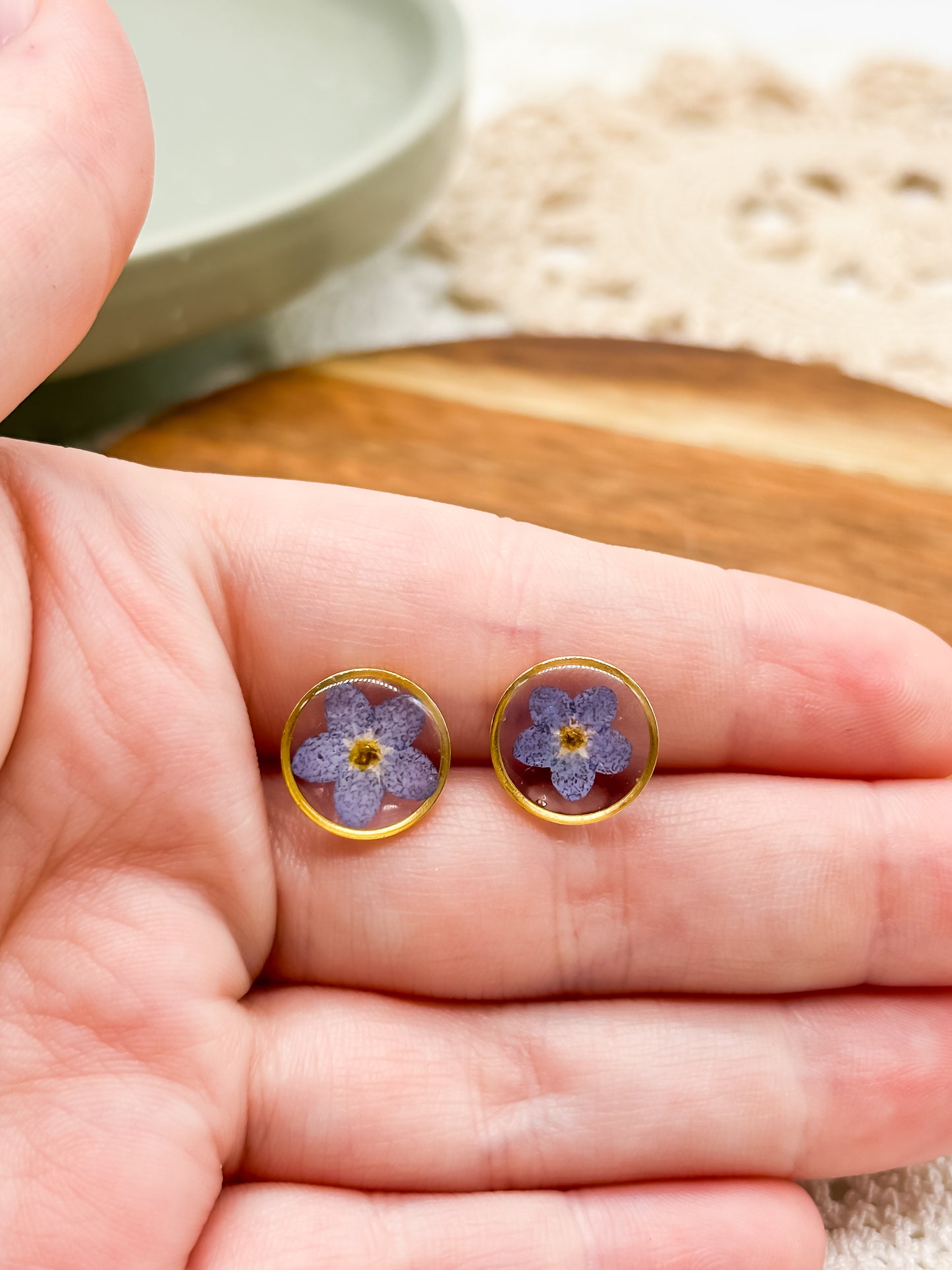 forget me not earrings