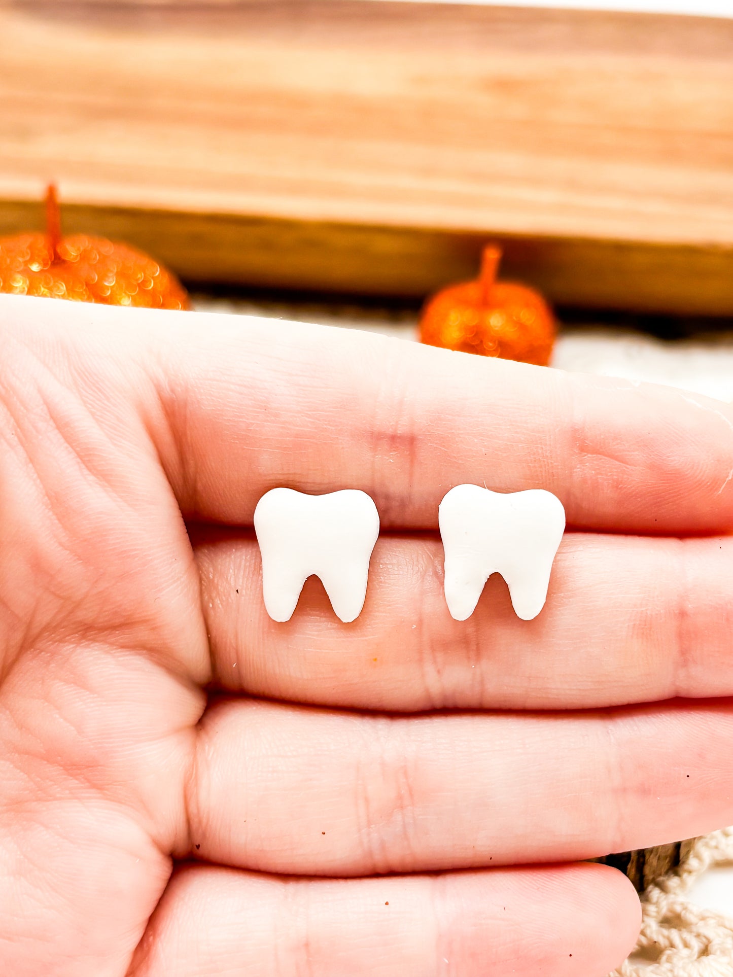 Tooth stud earrings