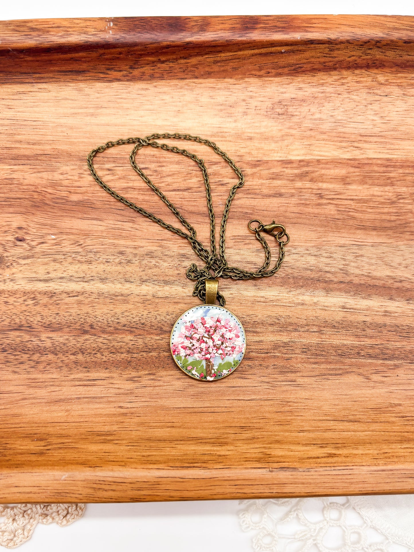 Polymer clay cherry blossom tree