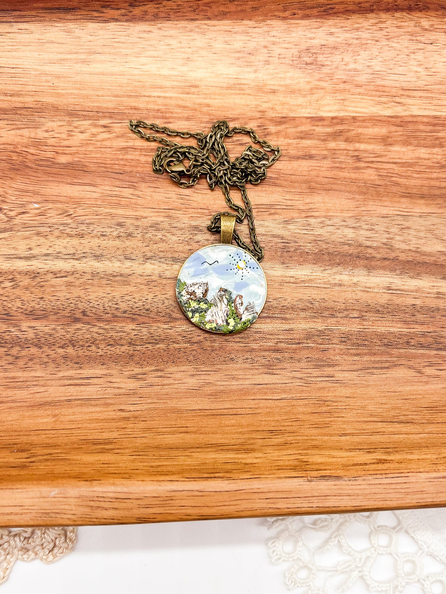 Mountain landscape necklace