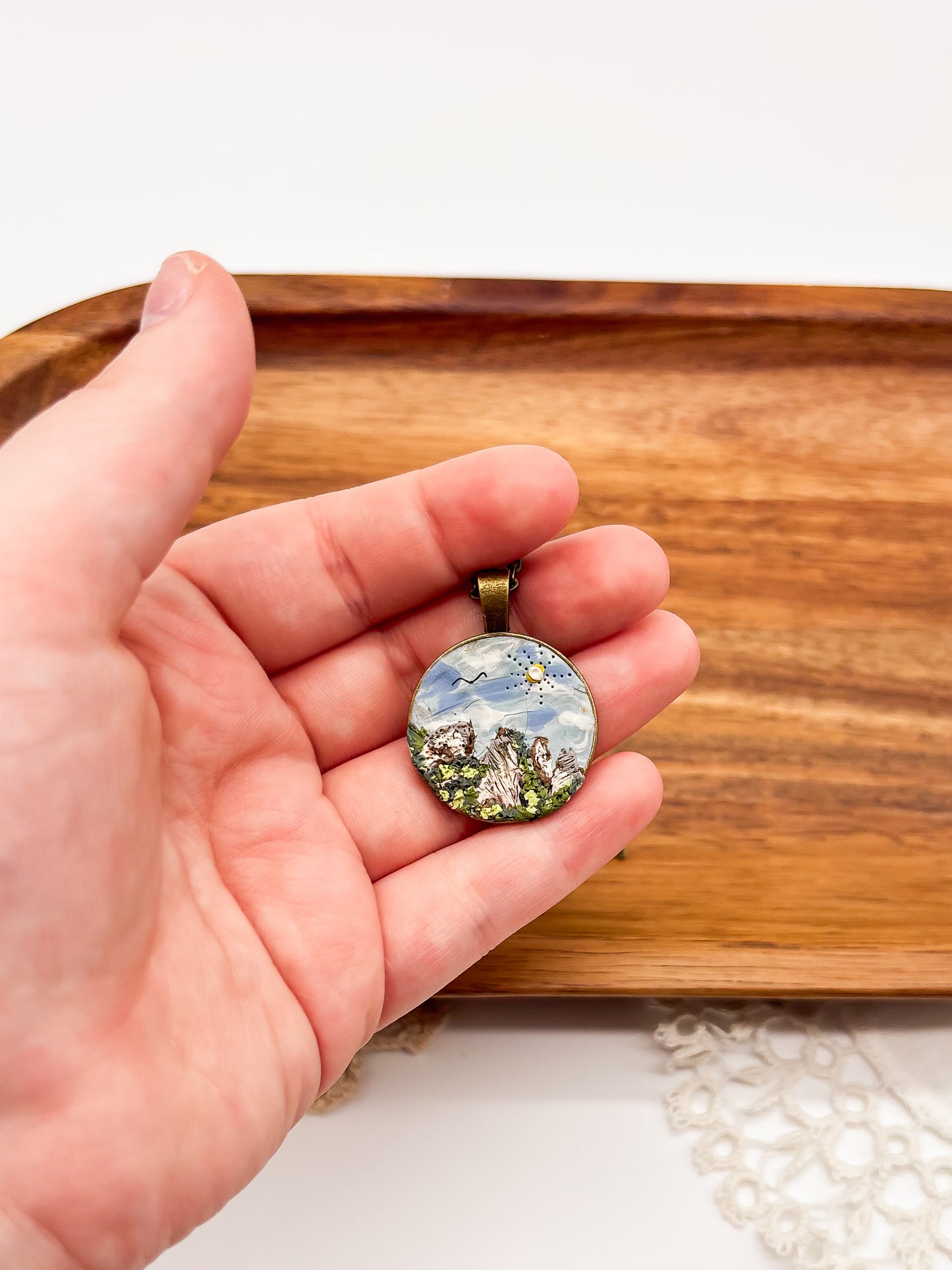 Mountain landscape necklace