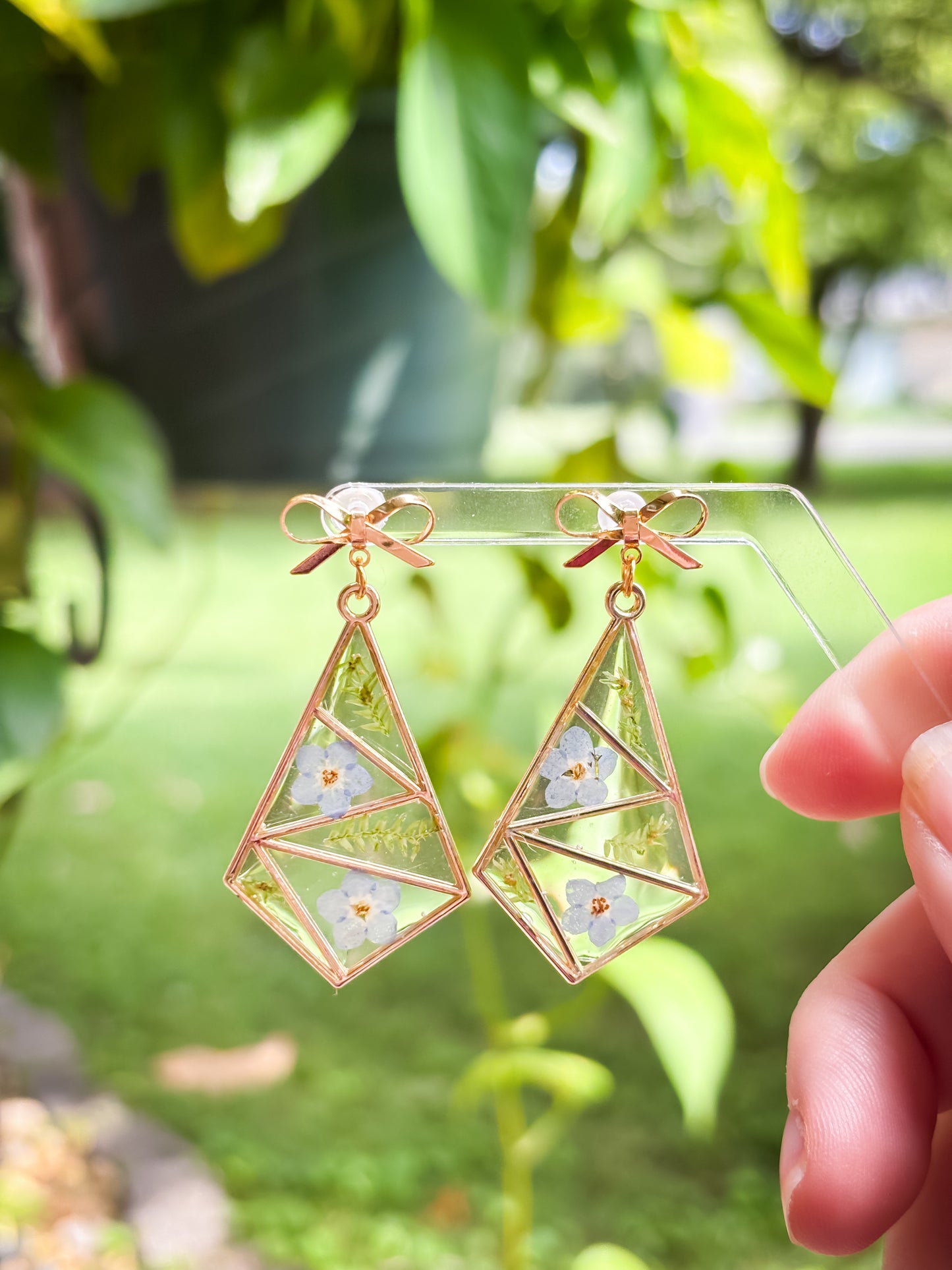 Forget me not diamond dangles