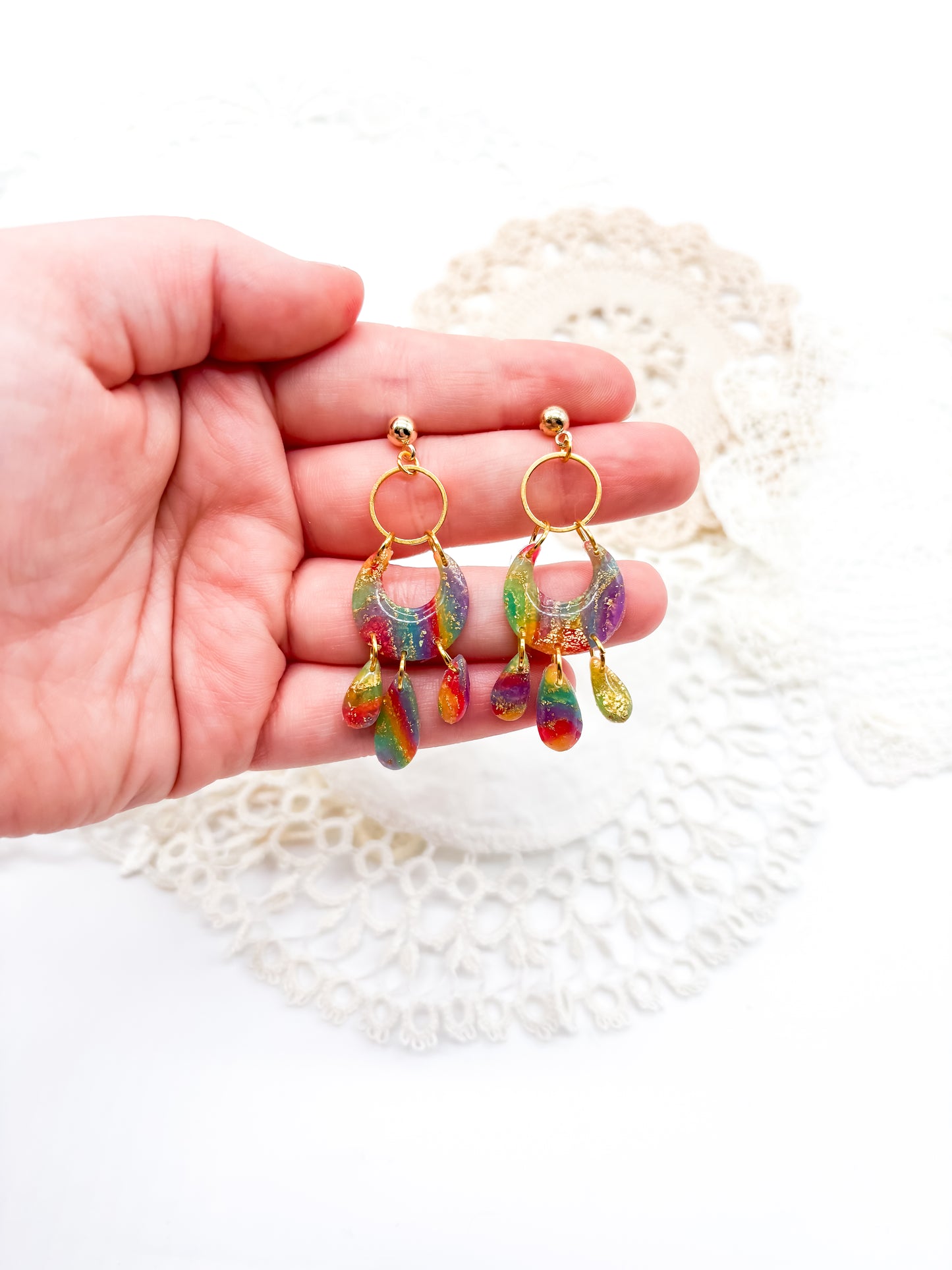 Rainbow circle dangles