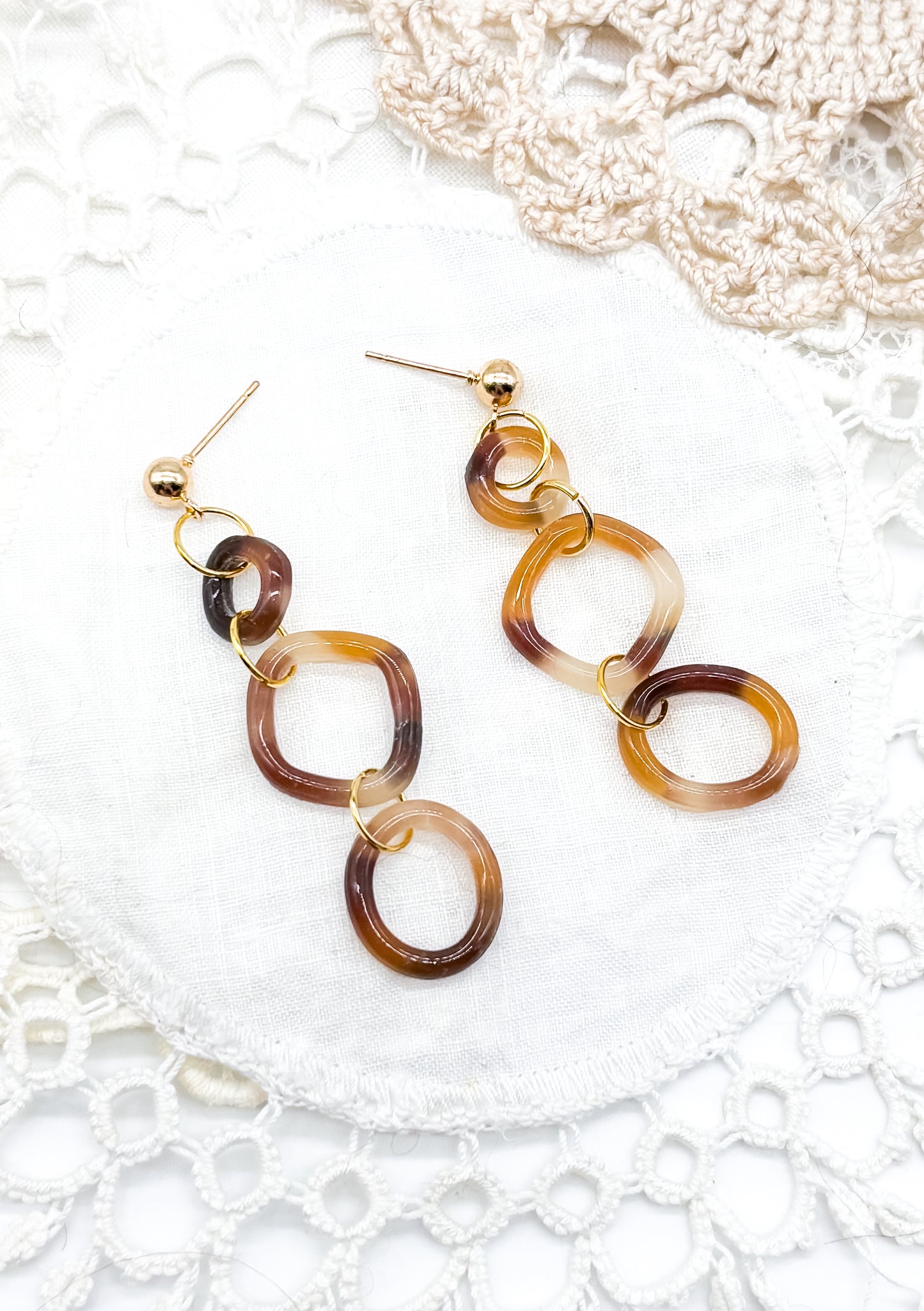 Tortoise shell outline dangles