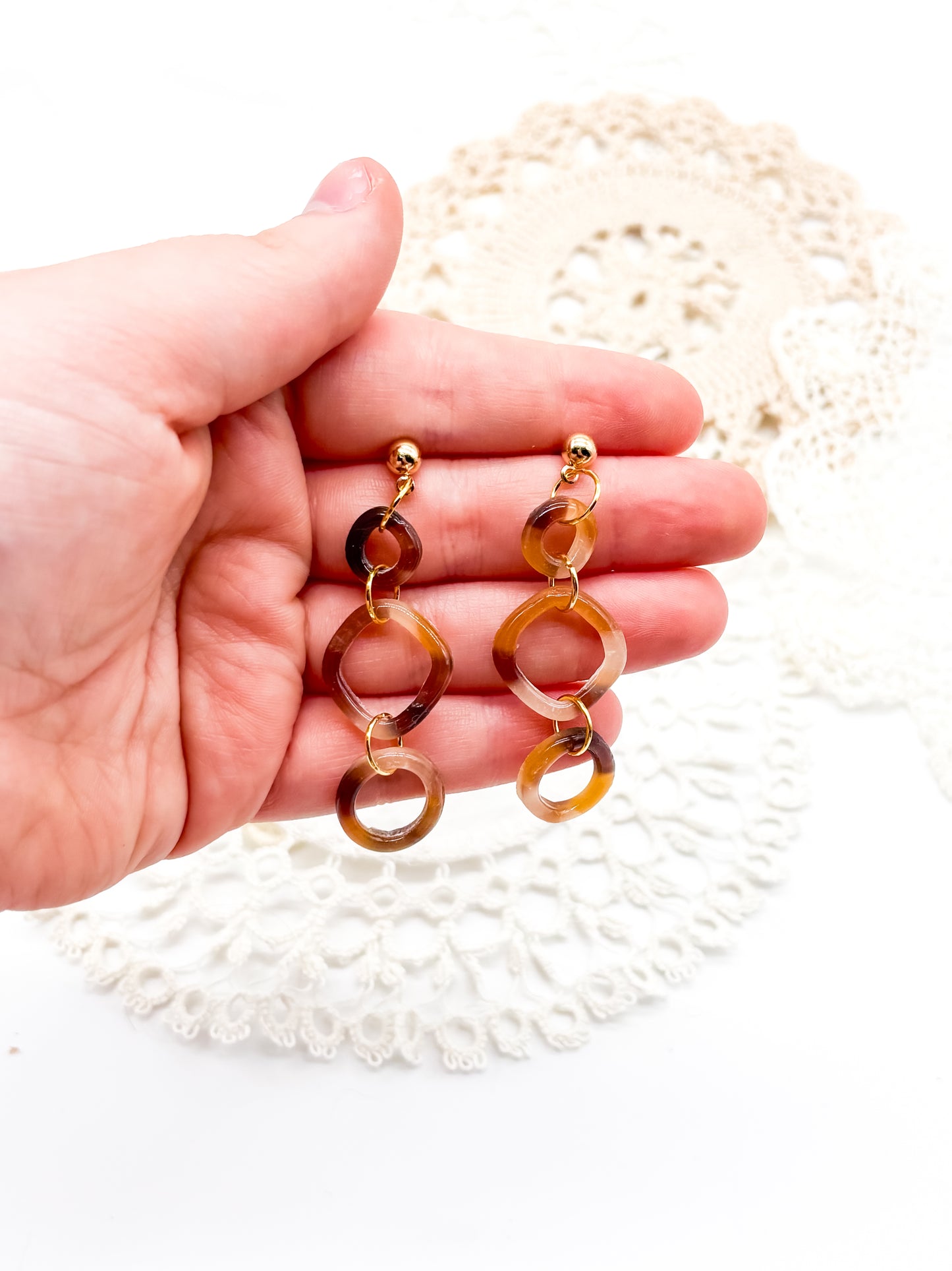 Tortoise shell outline dangles