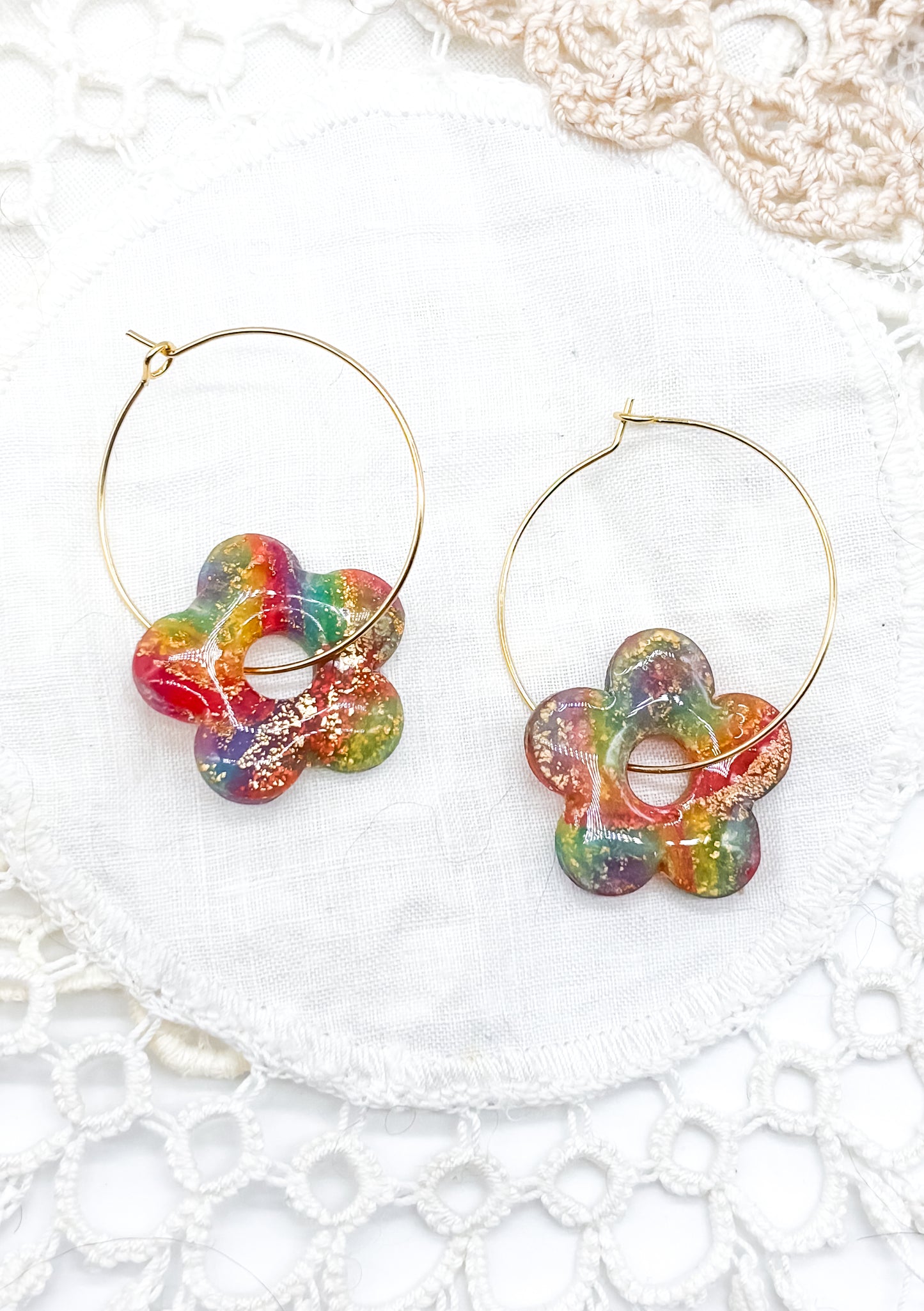 Rainbow flower dangles