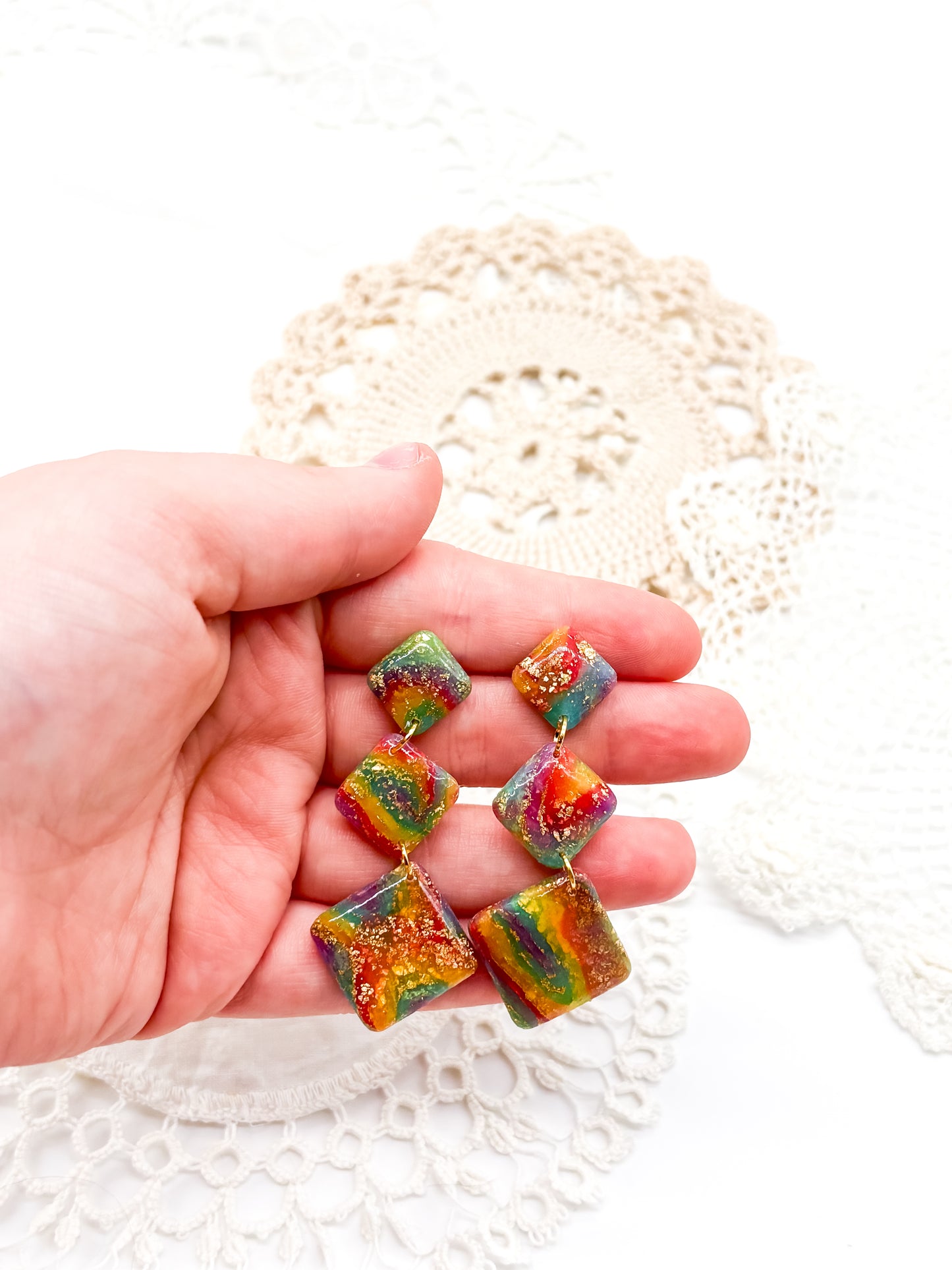 Rainbow square dangles