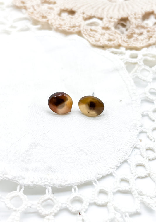 Tortoise shell studs