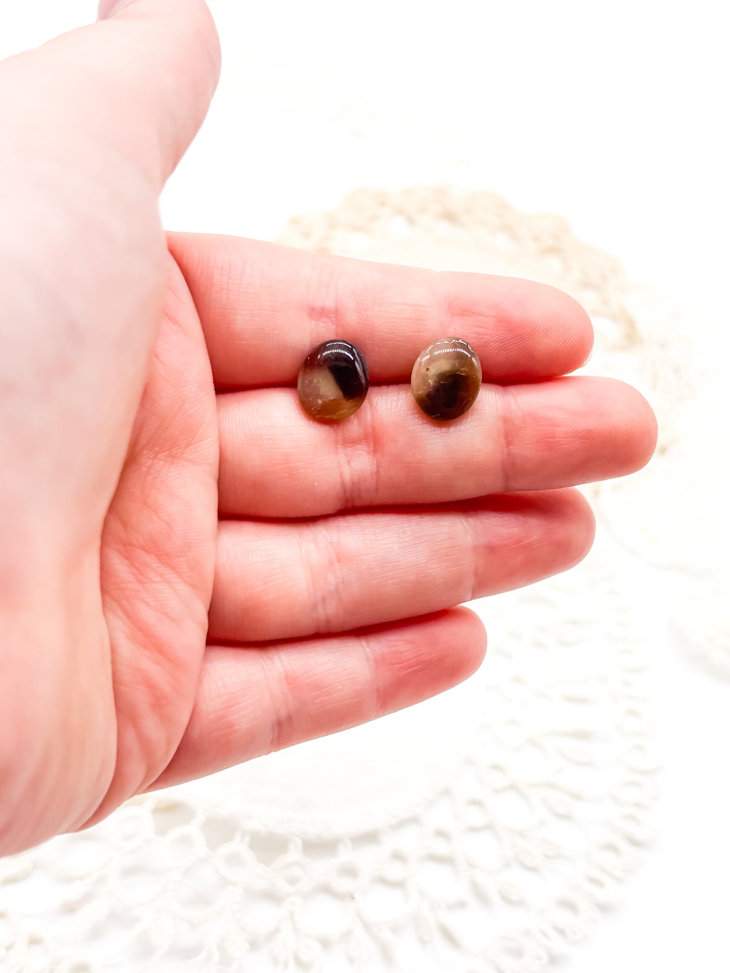 Tortoise shell studs