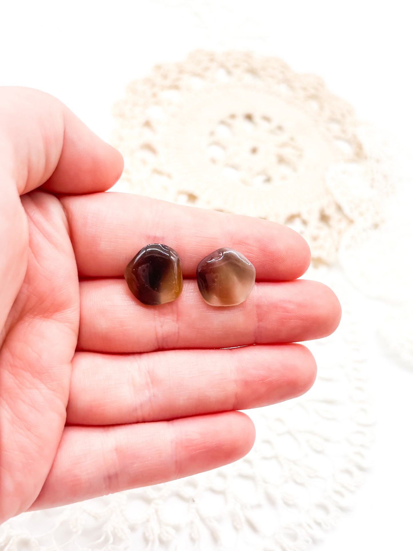 Tortoise shell studs