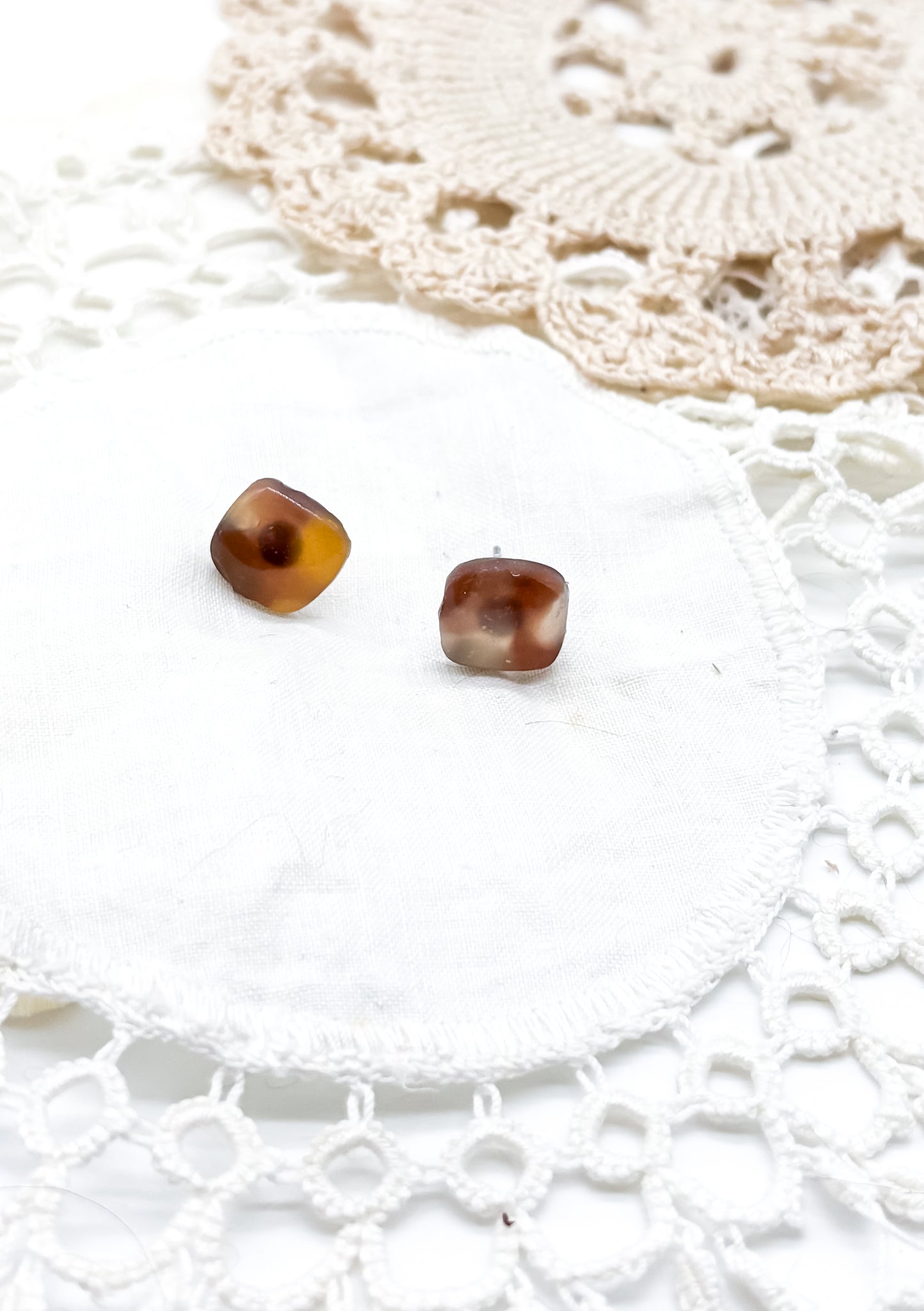 Tortoise shell studs
