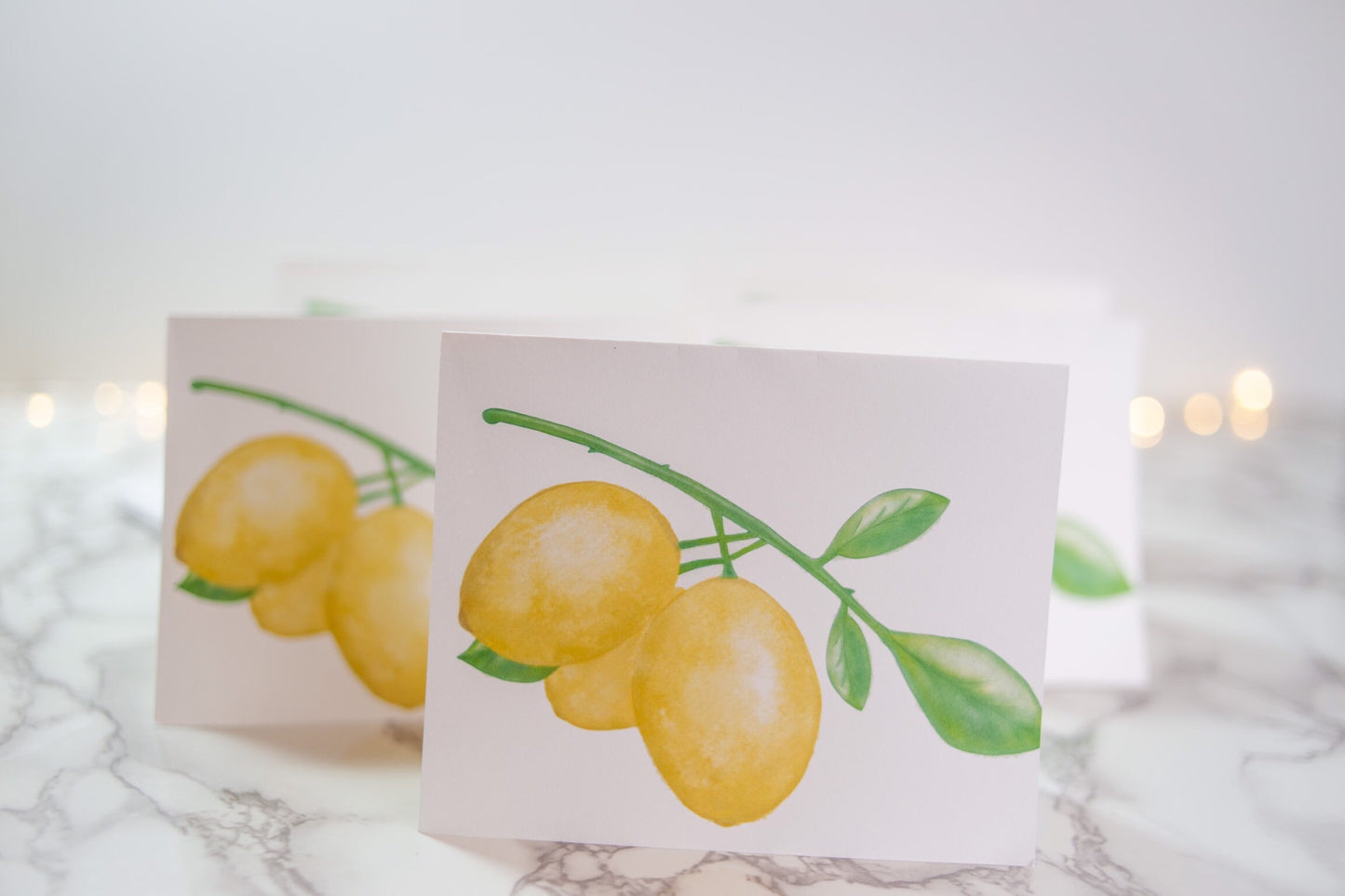 Lemon Note Cards blank inside