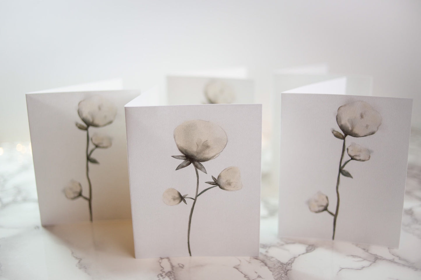 Cotton blossoms notecards, blank inside