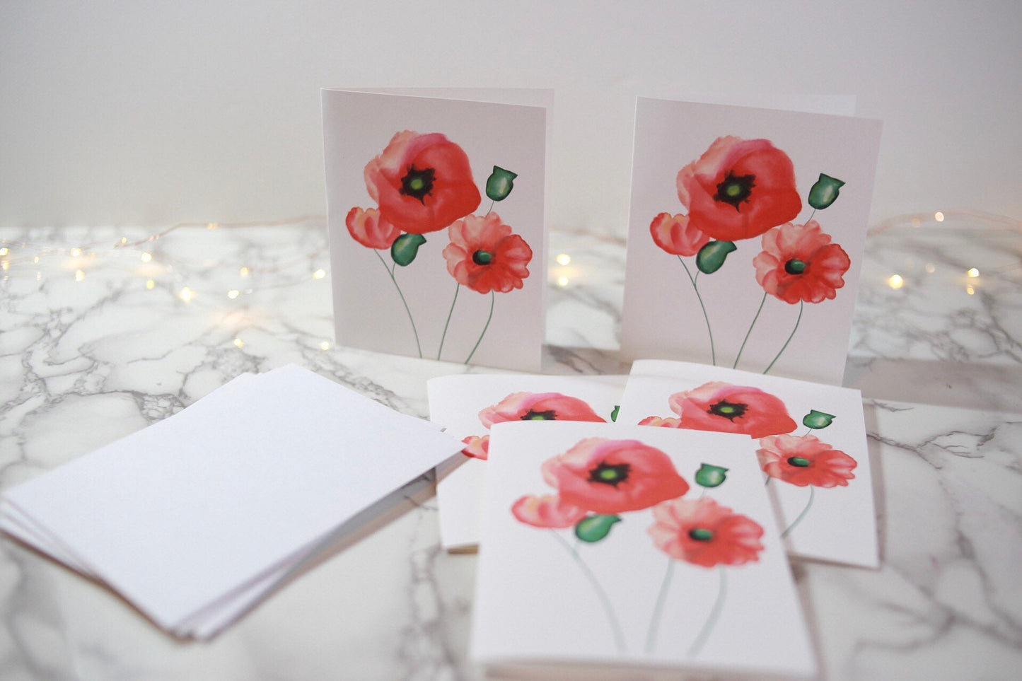 Poppy note cards