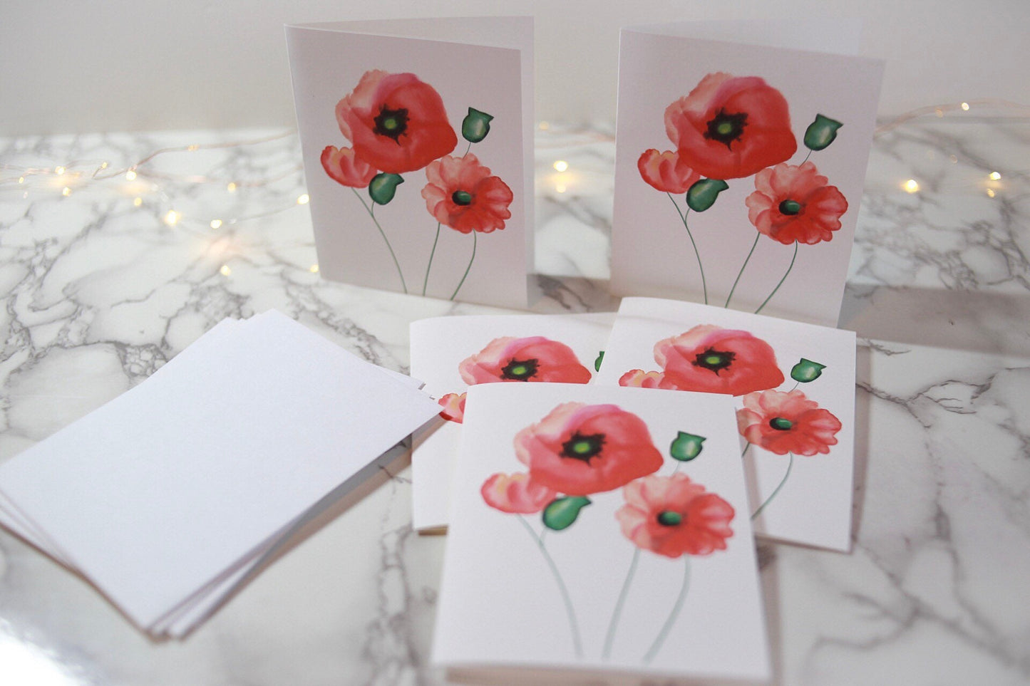 Poppy note cards