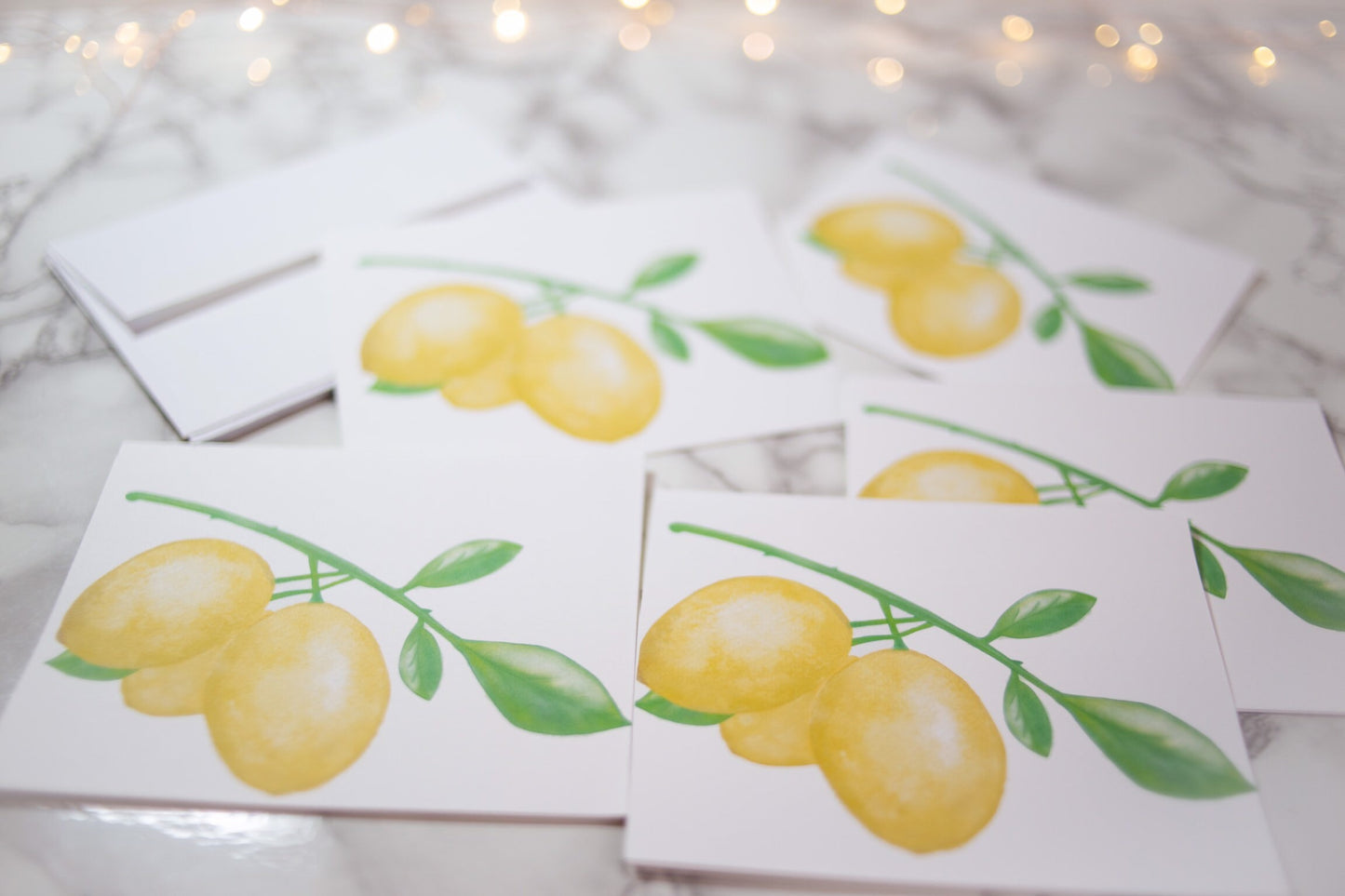 Lemon Note Cards blank inside