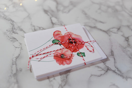 Poppy note cards