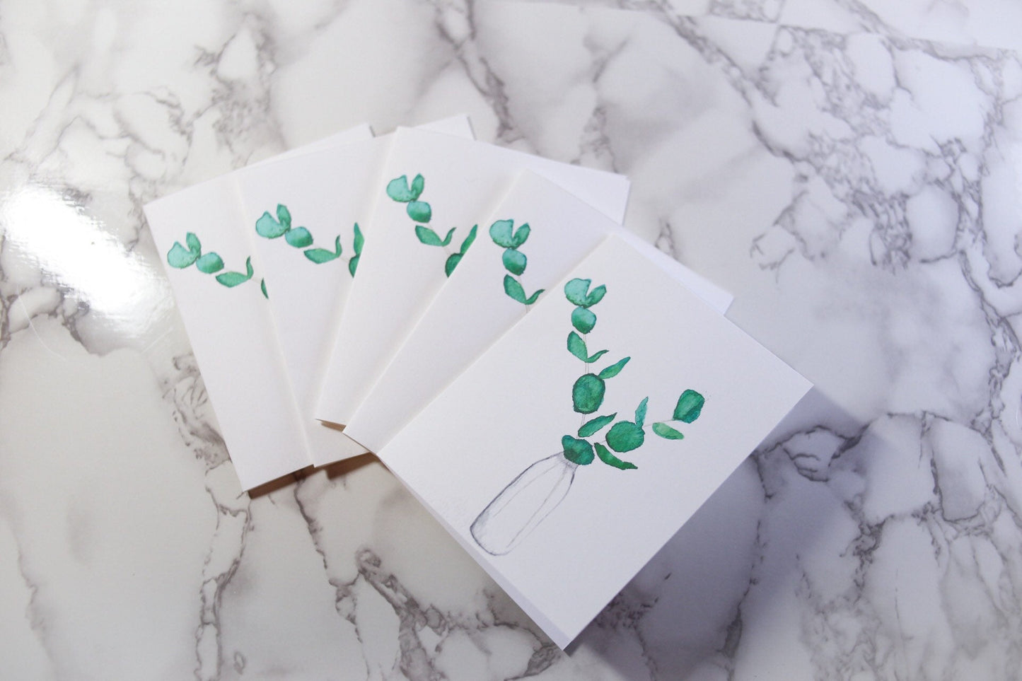 Eucalyptus notecards blank inside