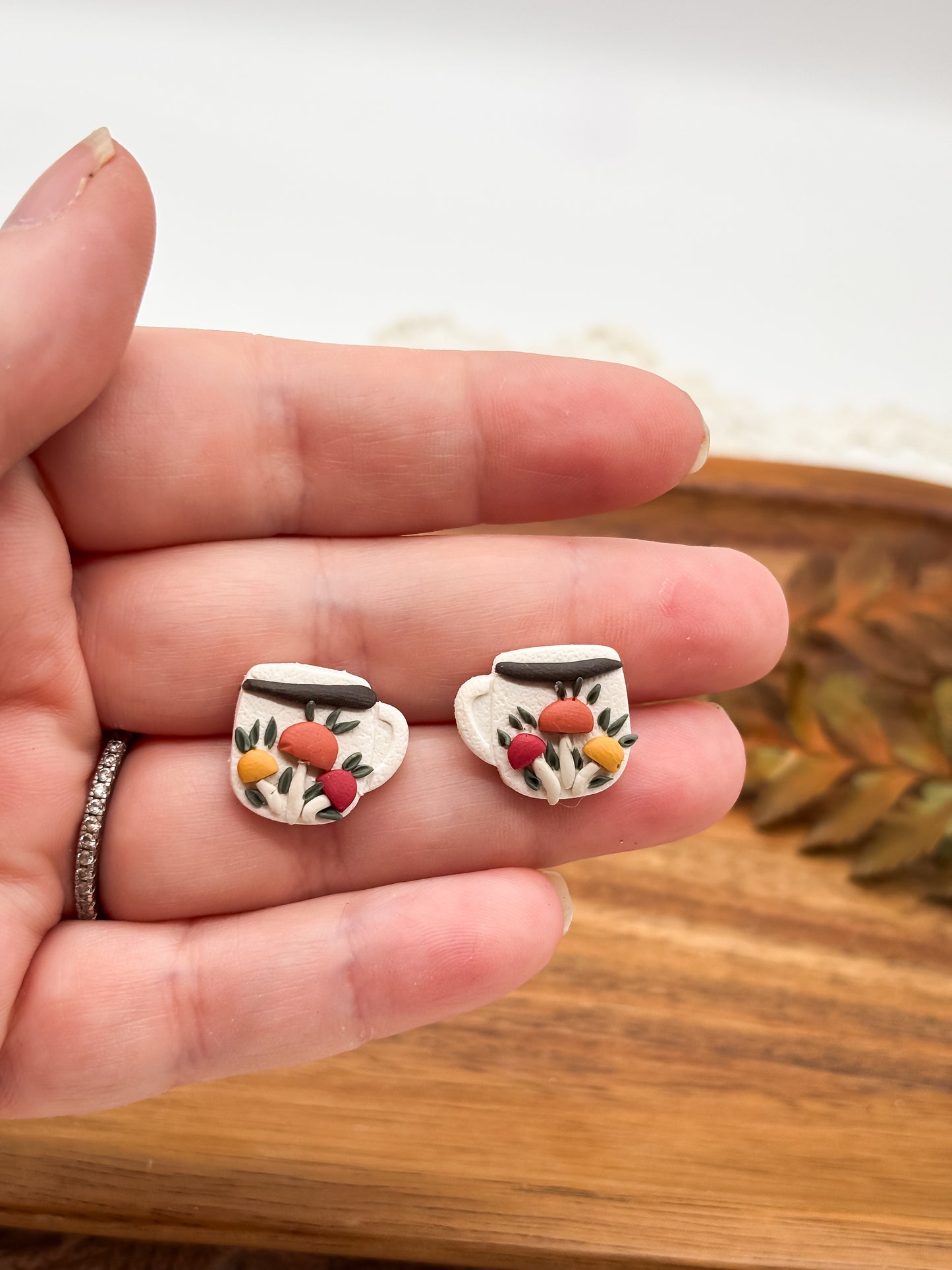 Vintage mushroom mugs