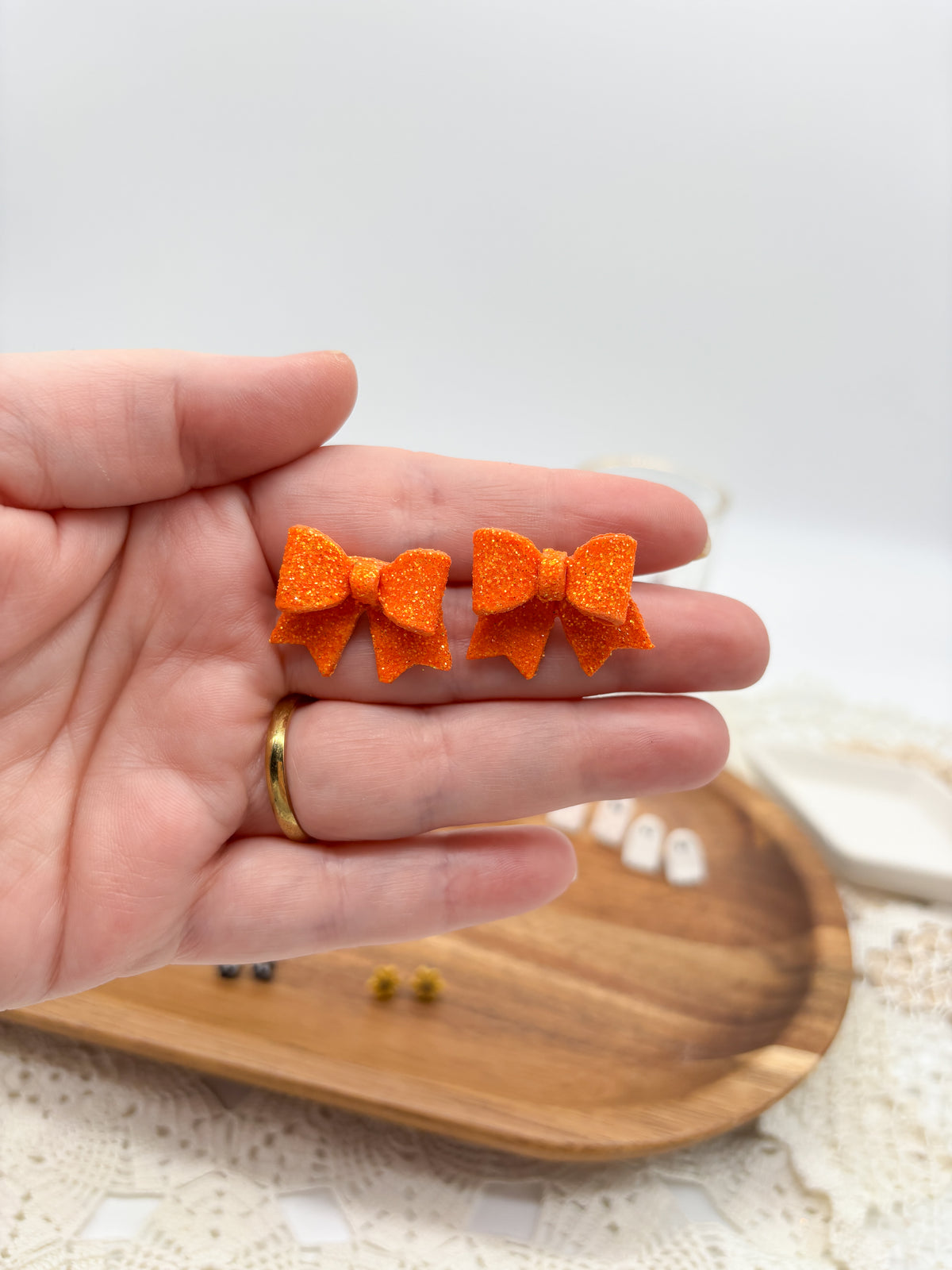 Falloween Glitter bows