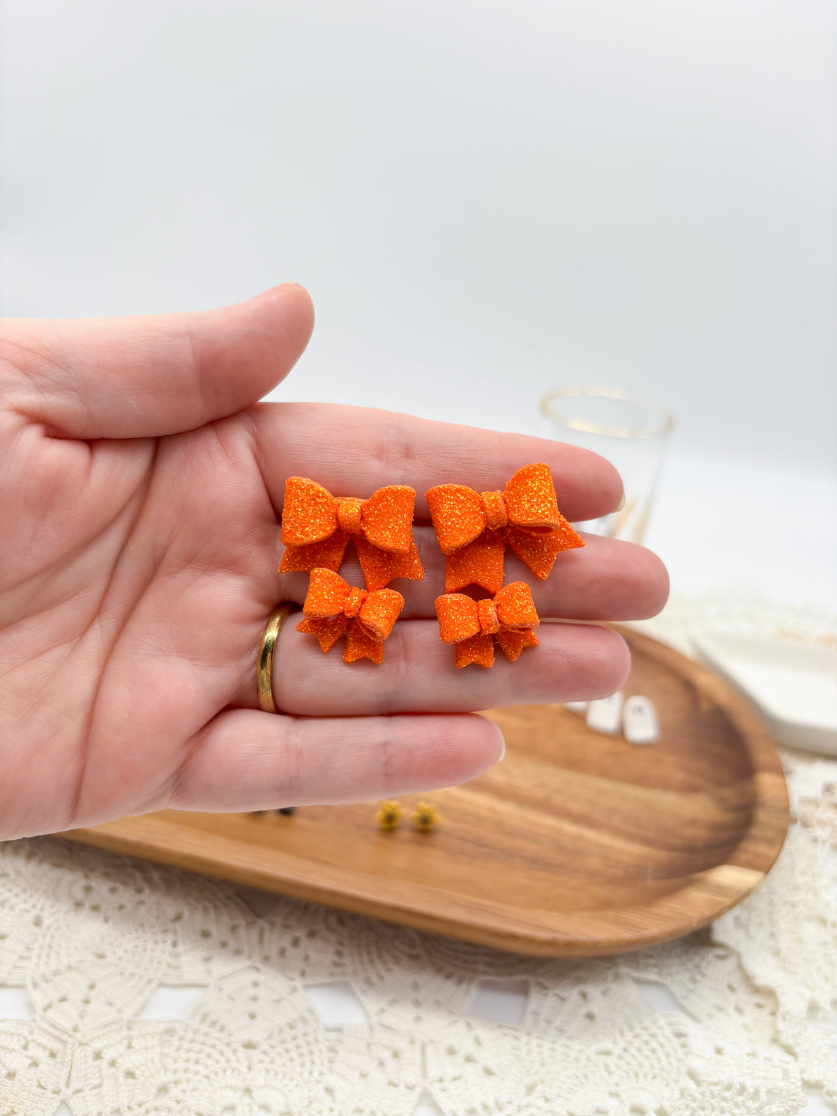 Falloween Glitter bows