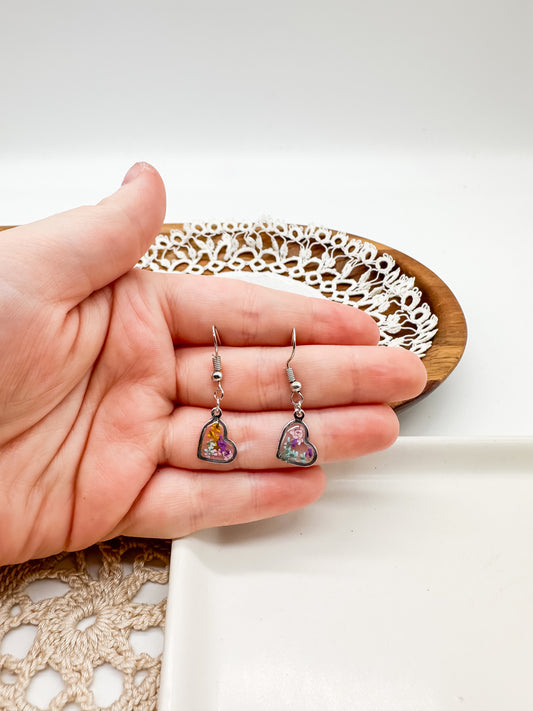 Dainty heart dangles