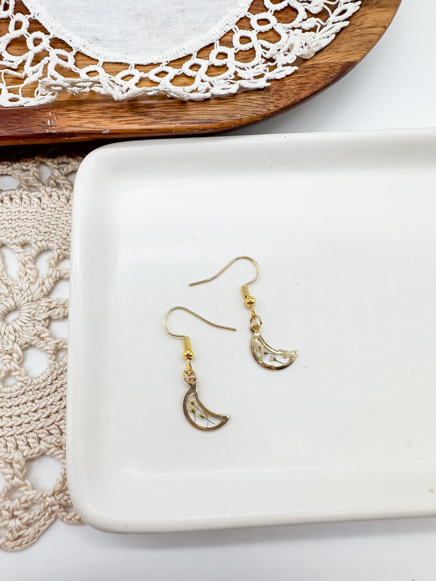 Dainty moon dangles