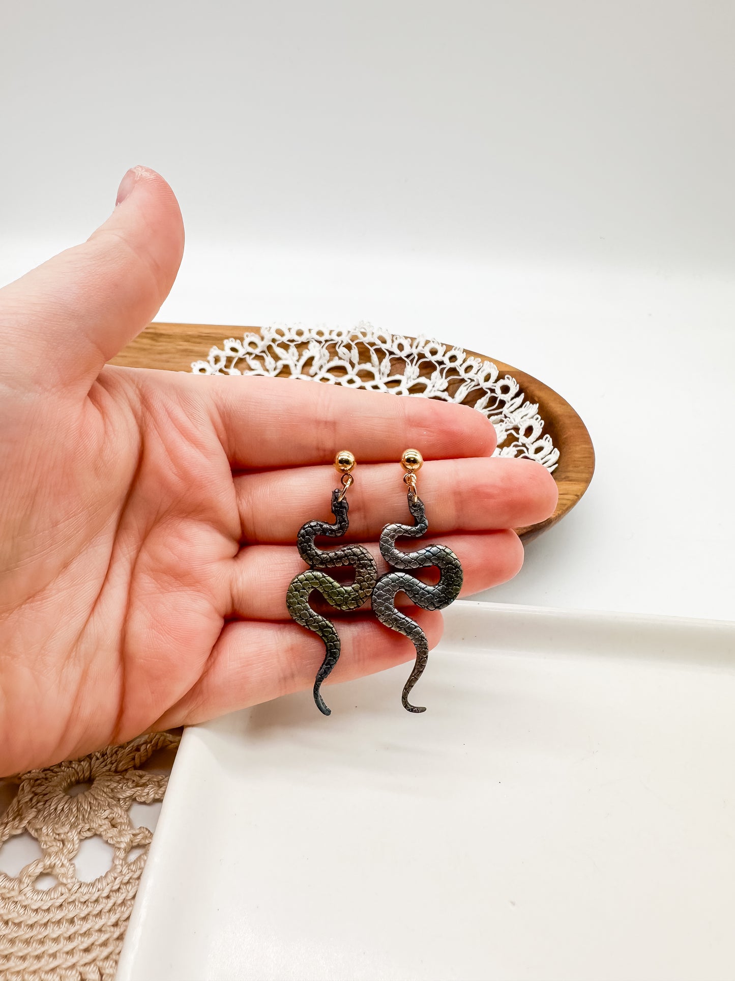 Snake earrings
