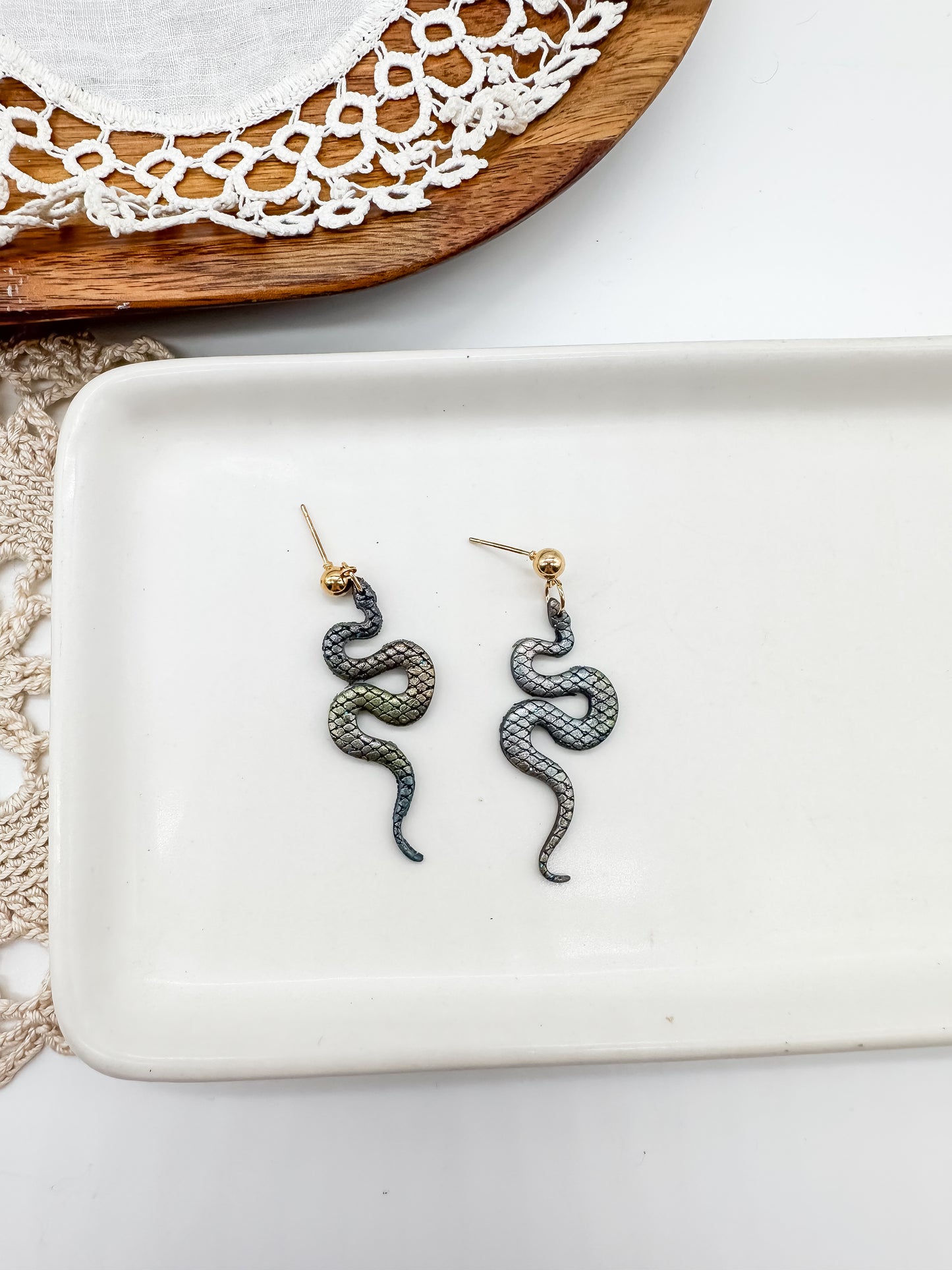 Snake earrings
