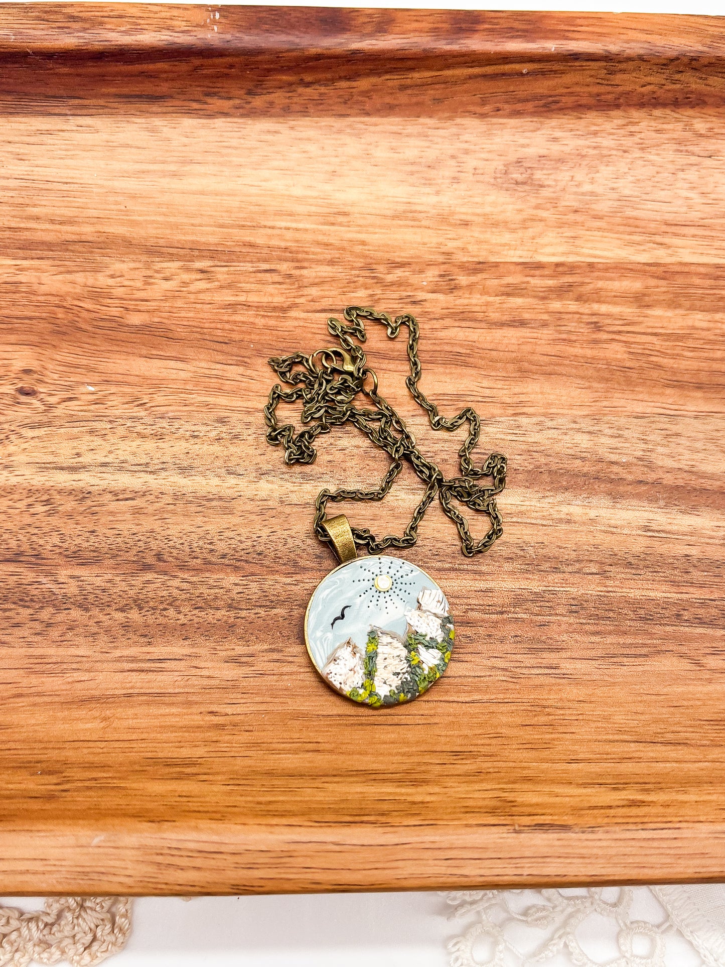 Mountain landscape necklace