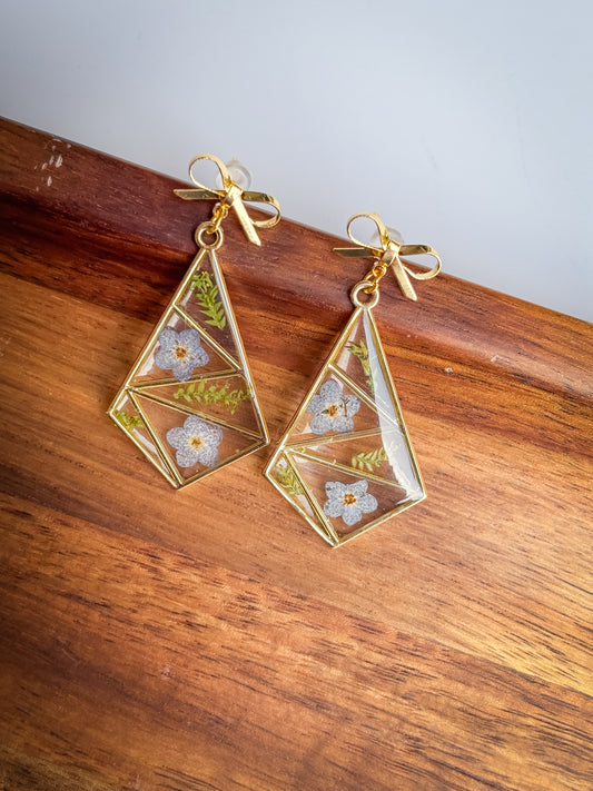 Forget me not diamond dangles
